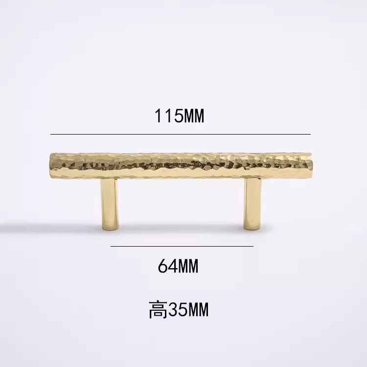 Goo-Ki 2.5'' Hole Center / 2 Pack Light Luxury Hammerline Brass Pulls Drawer Furniture Long Handle