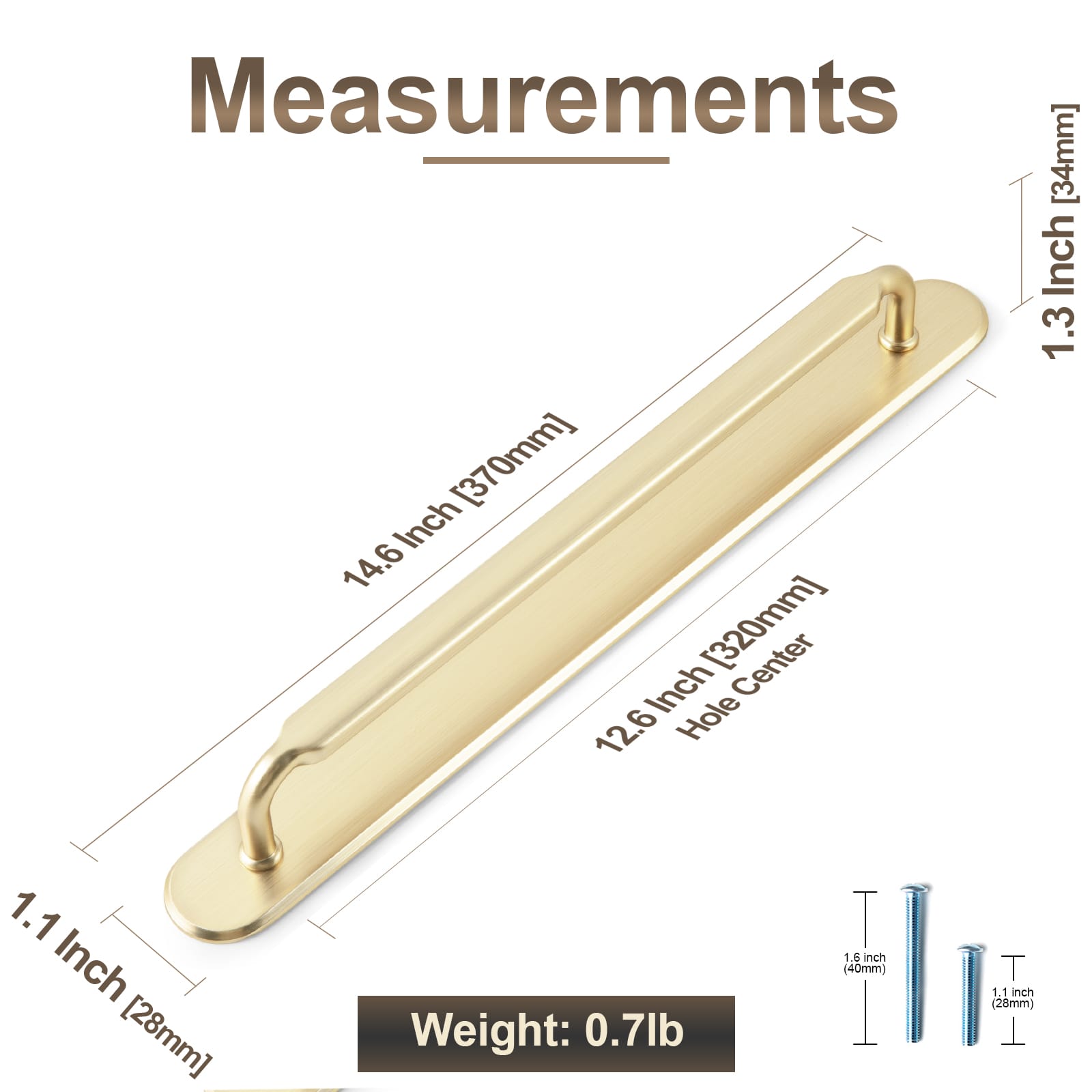 Goo-Ki 2 Pack Antique Brass Cabinet Pulls with Back Plate Zinc Alloy Drawer Handle with Long Back Plate