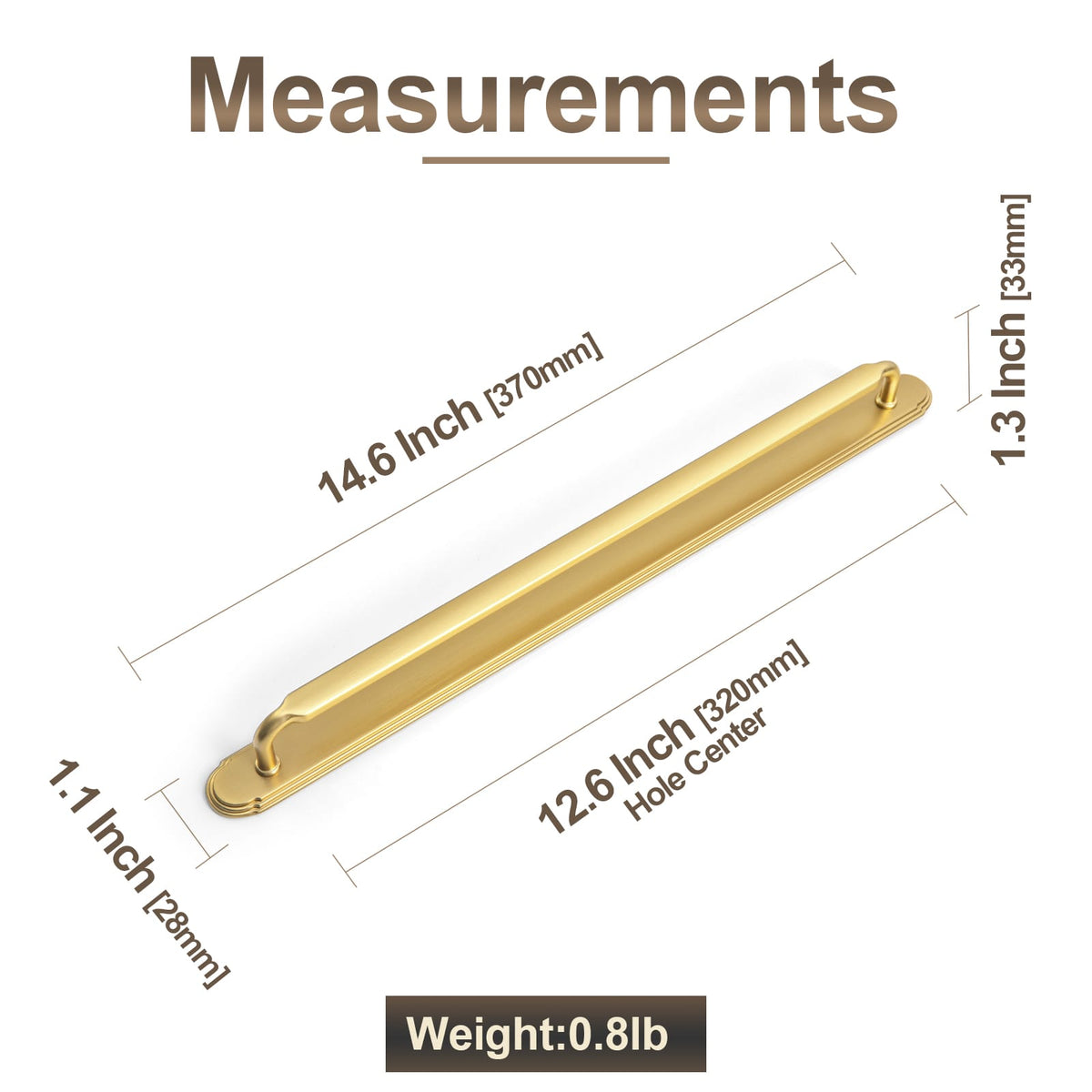 Goo-Ki 2 Pack Antique Brass Cabinet Pulls with Back Plate Zinc Alloy Drawer Handle with Long Back Plate