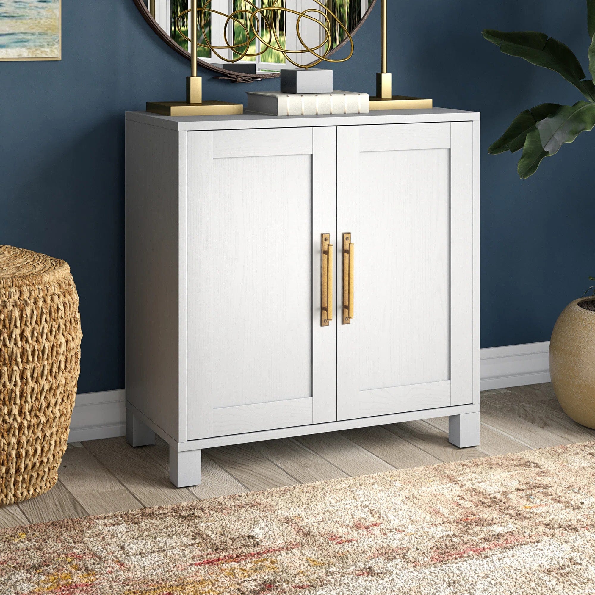 Goo-Ki 2 Pack Antique Brass Zinc Alloy Cabinet Pulls with Back Plate Kitchen Hardware Bar Handles