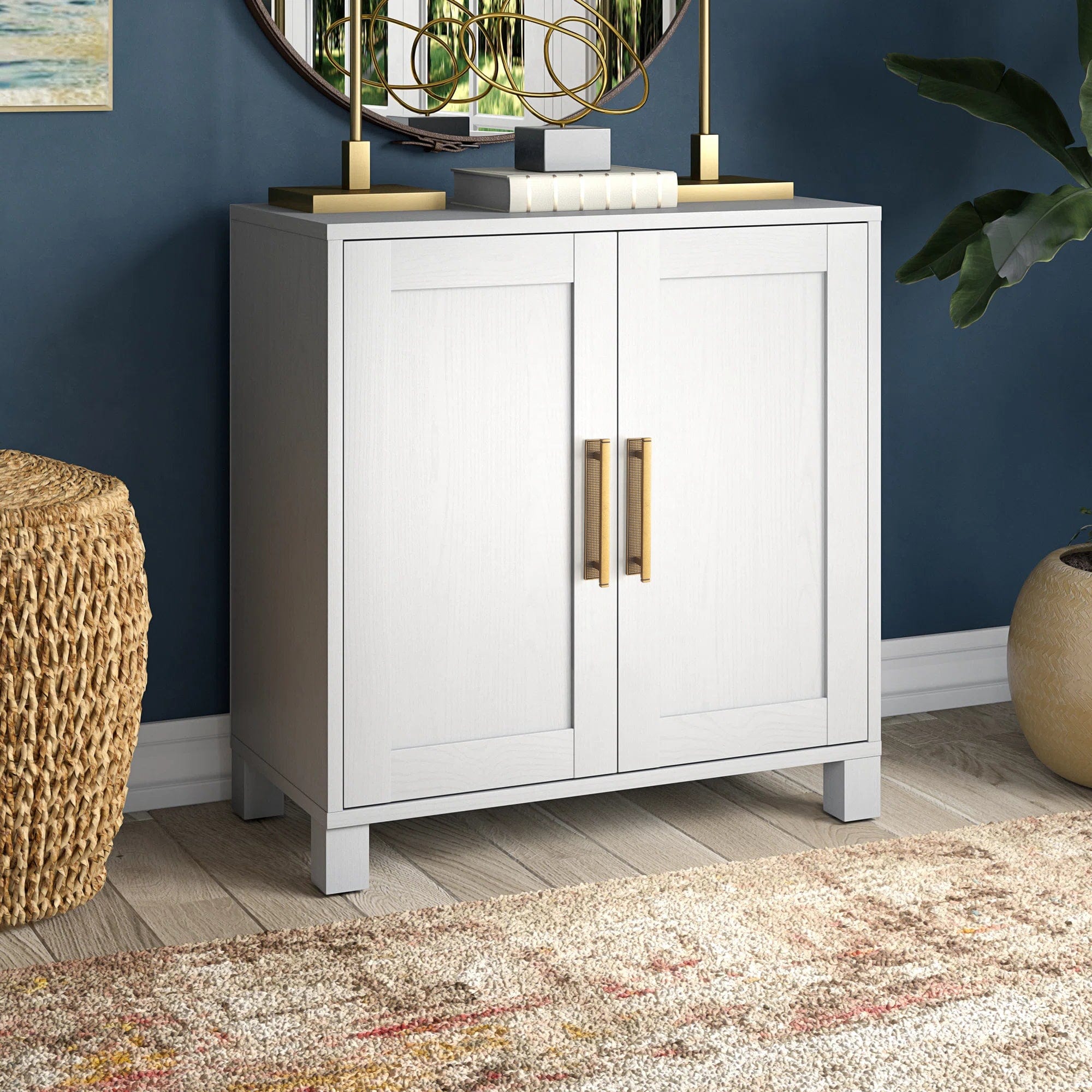 Goo-Ki 2 Pack Antique Brass Zinc Alloy Cabinet Pulls with Back Plate Kitchen Hardware Bar Handles