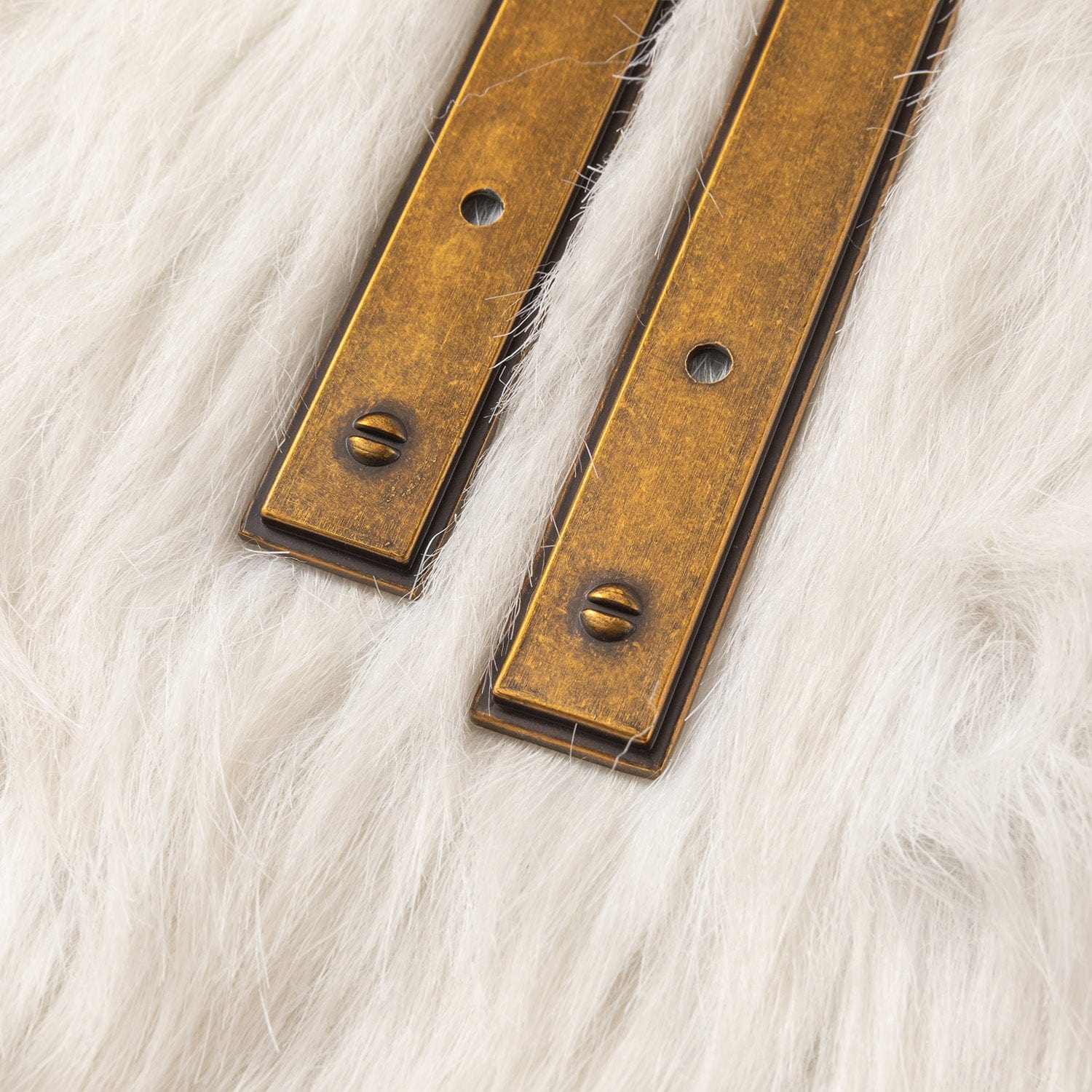 Goo-Ki 2 Pack Antique Brass Zinc Alloy Cabinet Pulls with Back Plate Kitchen Hardware Bar Handles