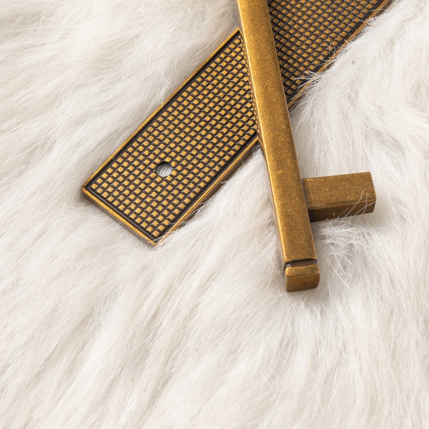 Goo-Ki 2 Pack Antique Brass Zinc Alloy Cabinet Pulls with Back Plate Kitchen Hardware Bar Handles