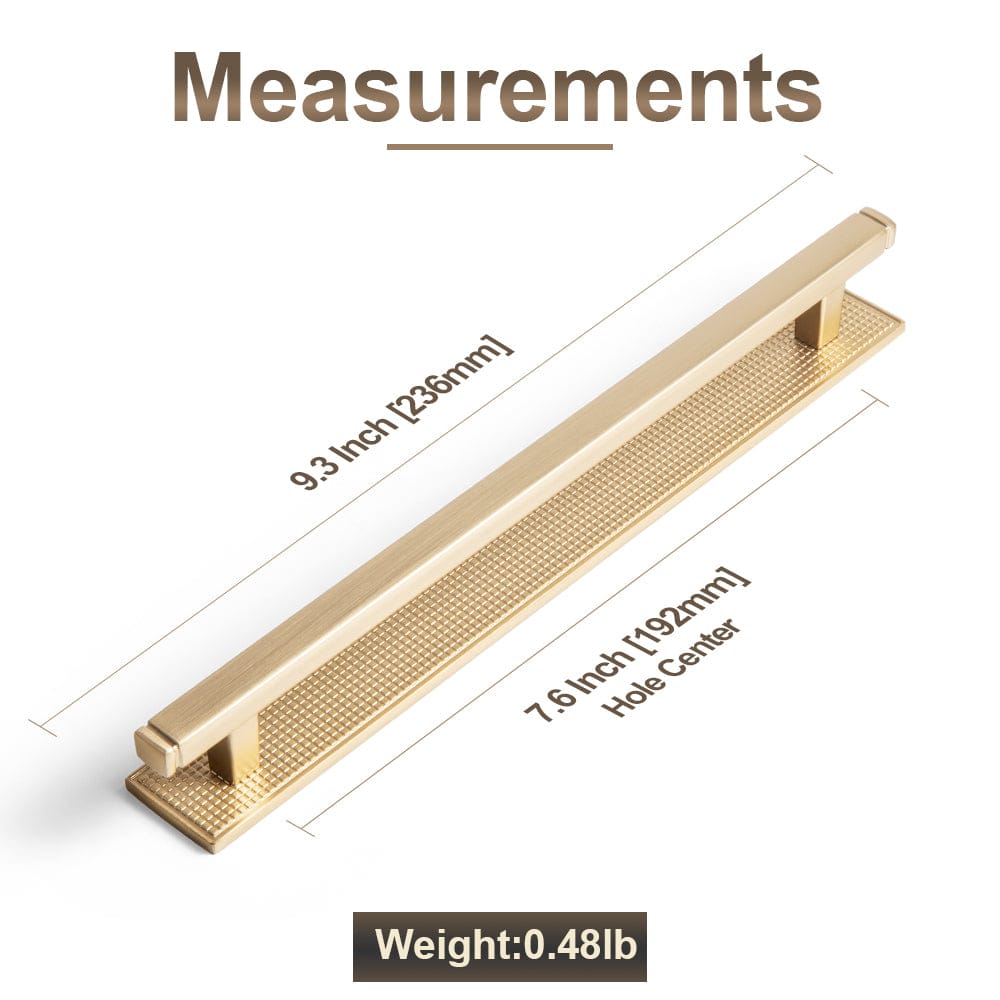 Goo-Ki 2 Pack Antique Brass Zinc Alloy Cabinet Pulls with Back Plate Kitchen Hardware Bar Handles