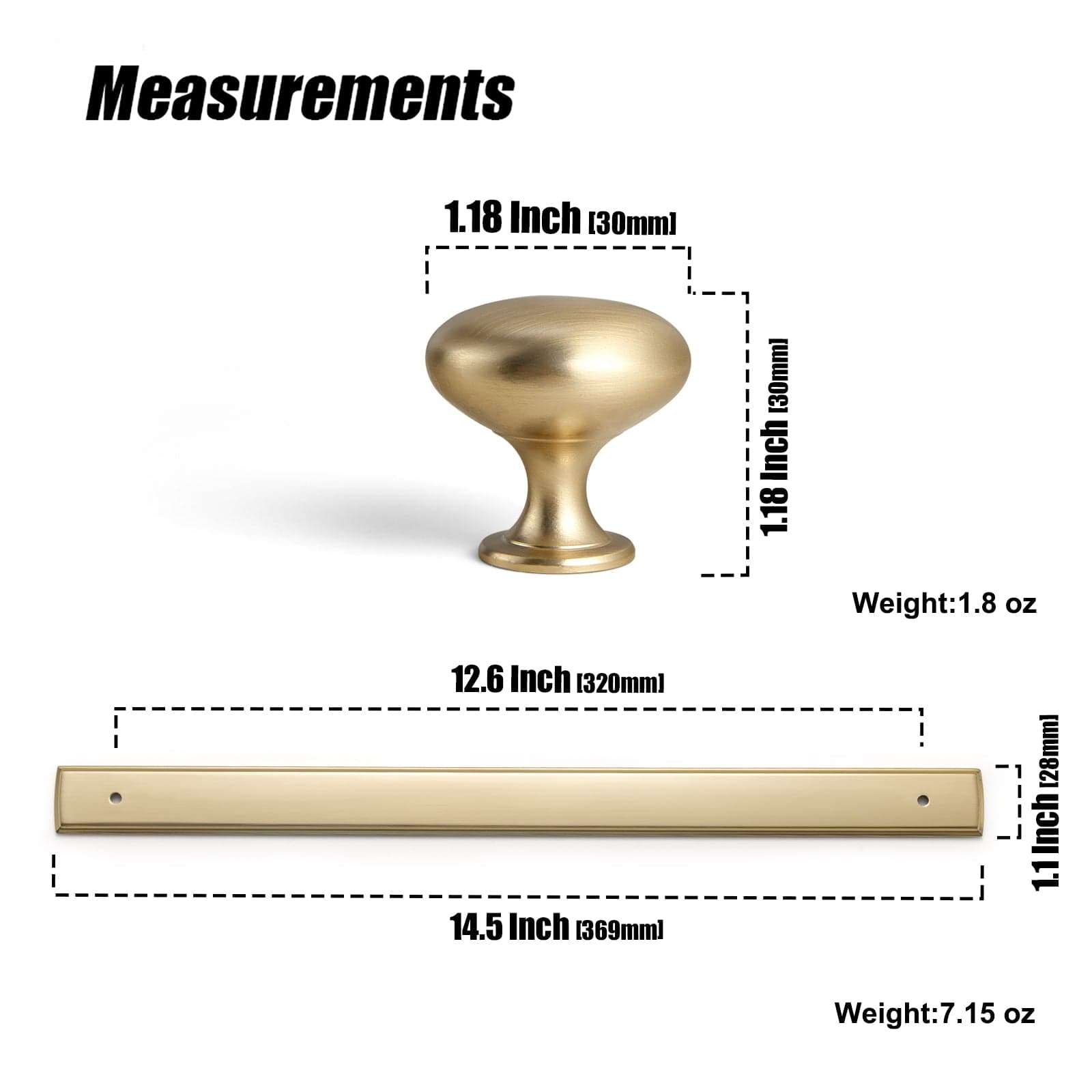 Goo-Ki 2 Pack Antique Brass Zinc Alloy Double Knobs with Long Back Plate Cabinet Hardware