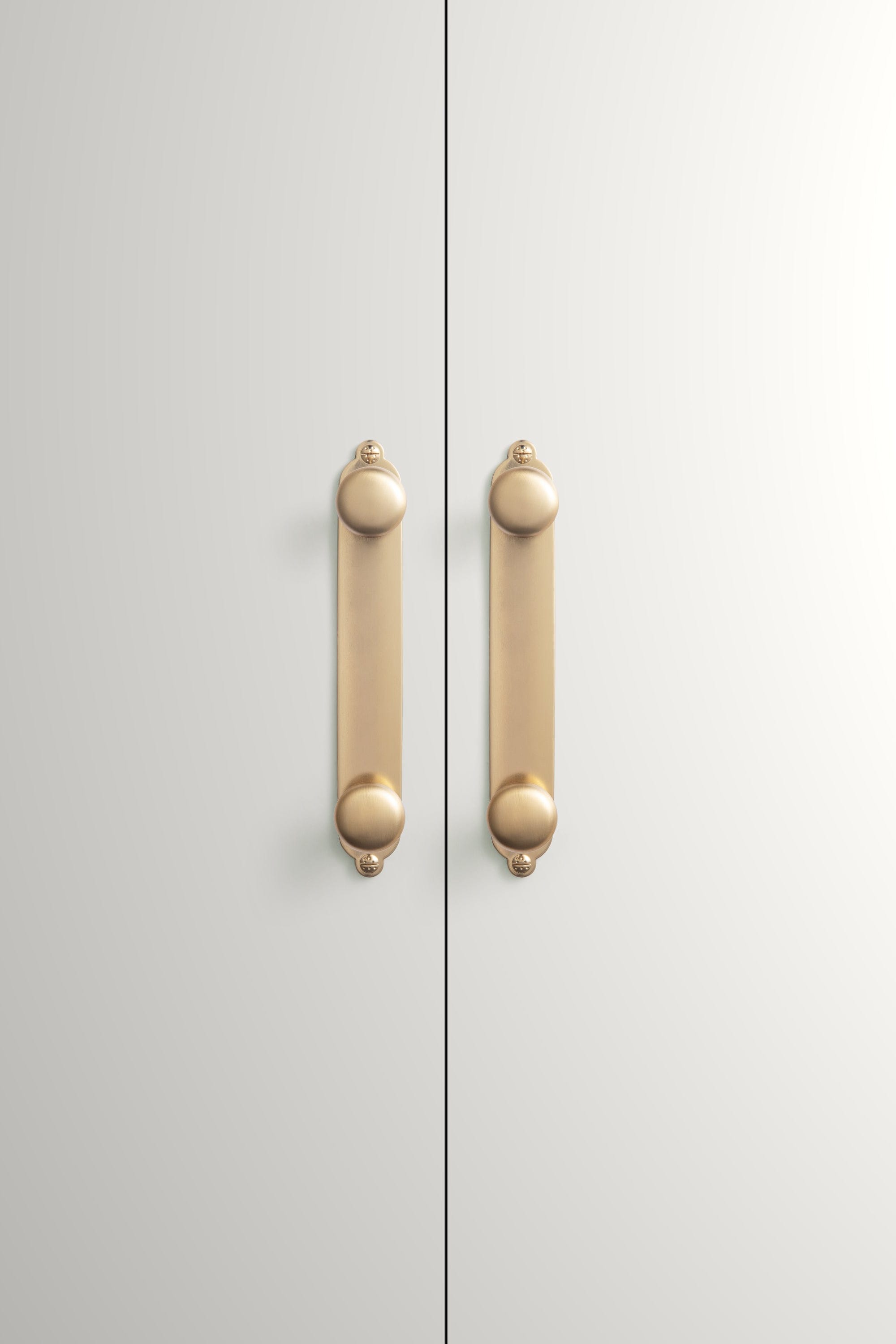 Goo-Ki 2 Pack Antique Brass Zinc Alloy Double Knobs with Long Back Plate Cabinet Hardware