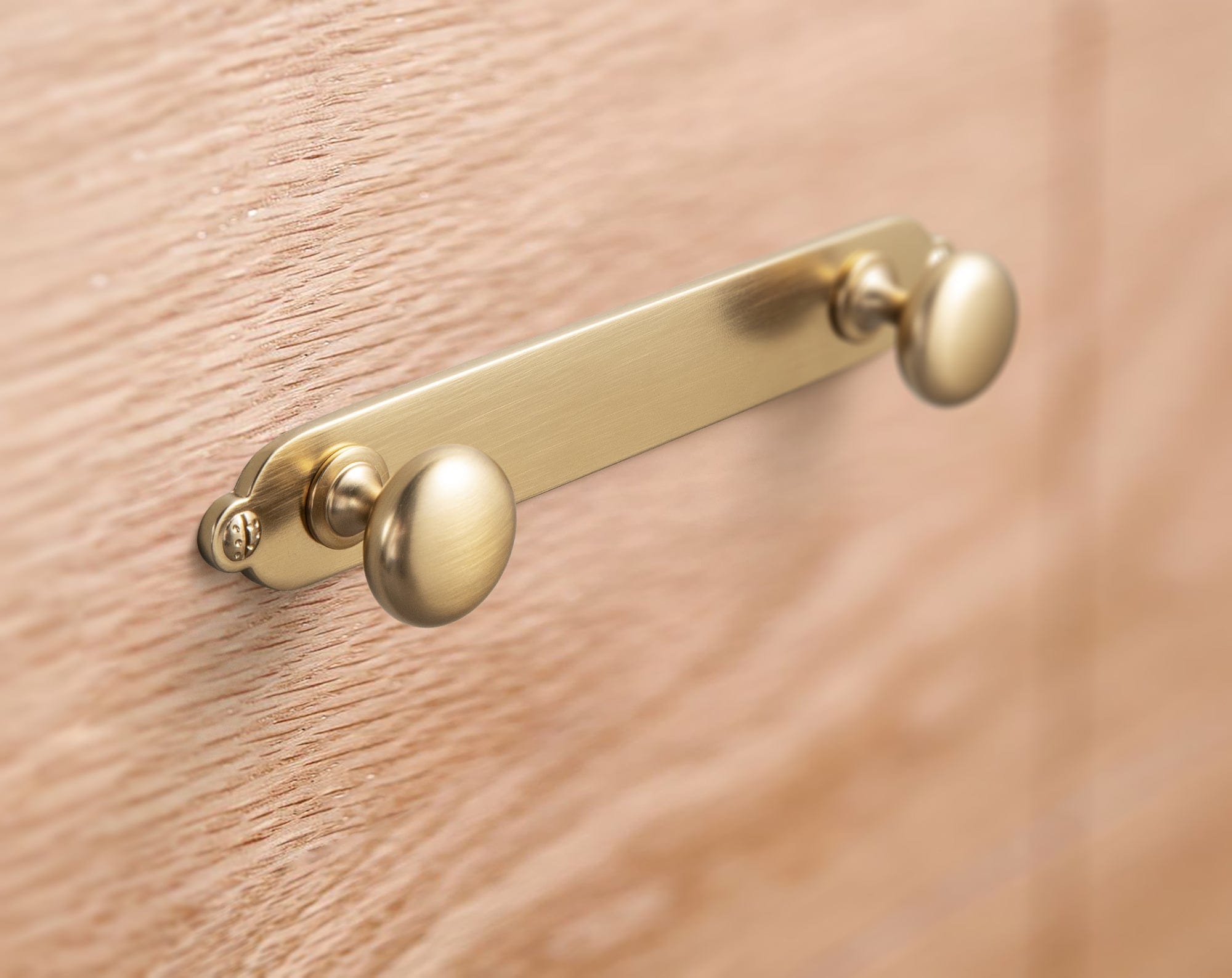 Goo-Ki 2 Pack Antique Brass Zinc Alloy Double Knobs with Long Back Plate Cabinet Hardware