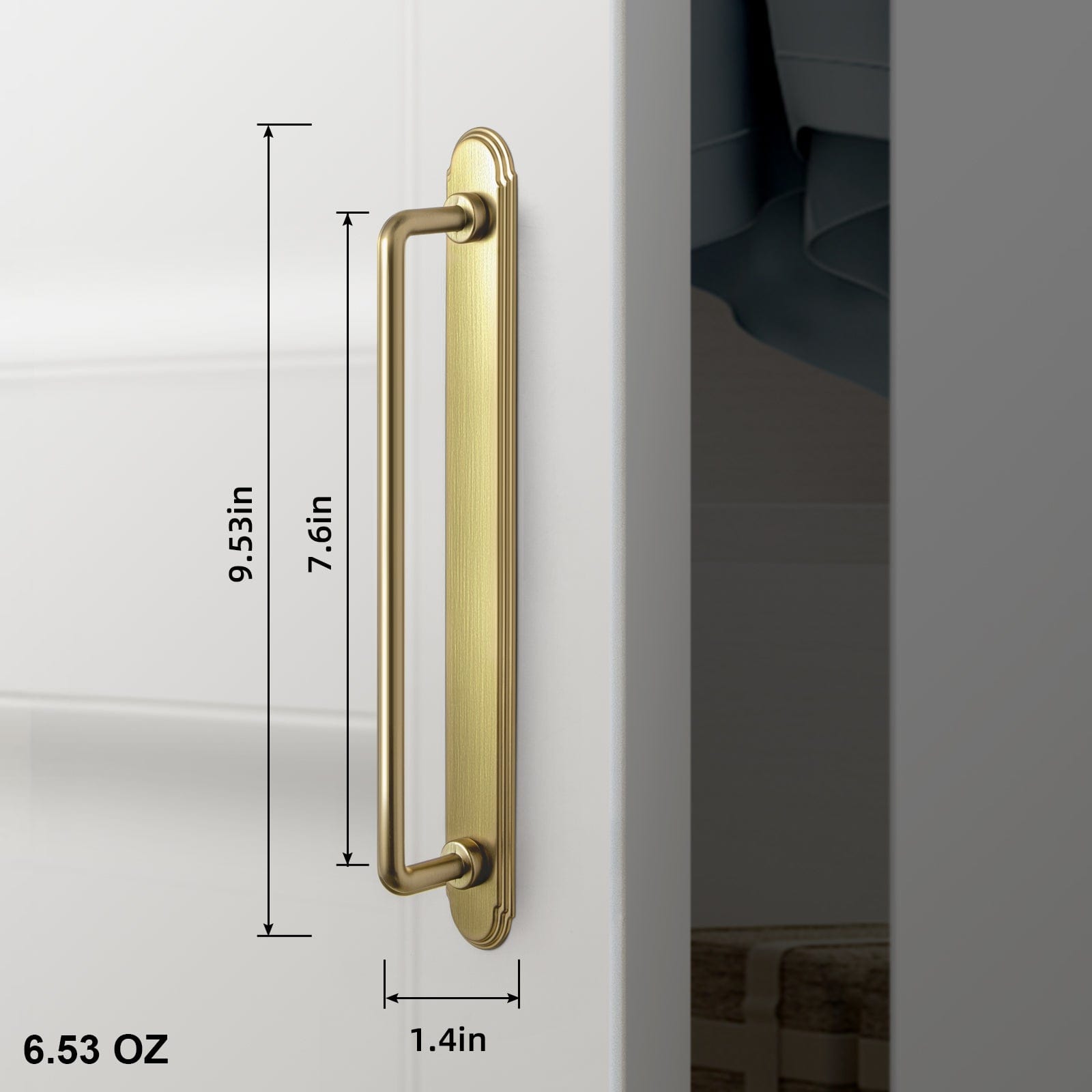Goo-Ki 2 Pack Cabinet Bar Pulls with Back Plate Vintage Drawer Handles Home Improvement Hardware
