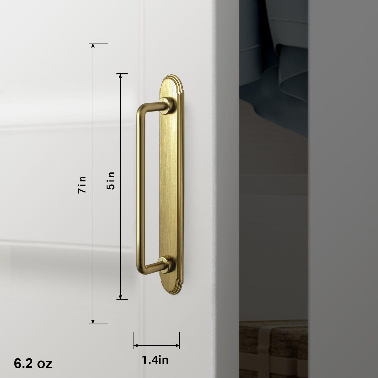 Goo-Ki 2 Pack Cabinet Bar Pulls with Back Plate Vintage Drawer Handles Home Improvement Hardware