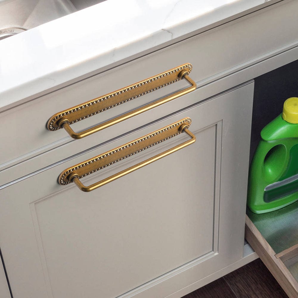 Goo-Ki 2 Pack Cabinet Bar Pulls with Back Plate Vintage Drawer Handles Home Improvement Hardware