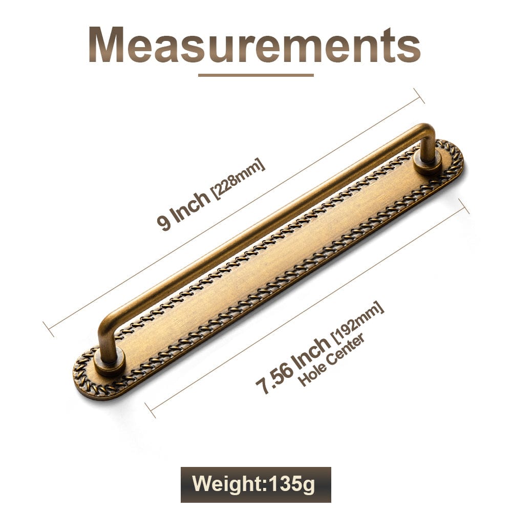 Goo-Ki 2 Pack Cabinet Bar Pulls with Back Plate Vintage Drawer Handles Home Improvement Hardware