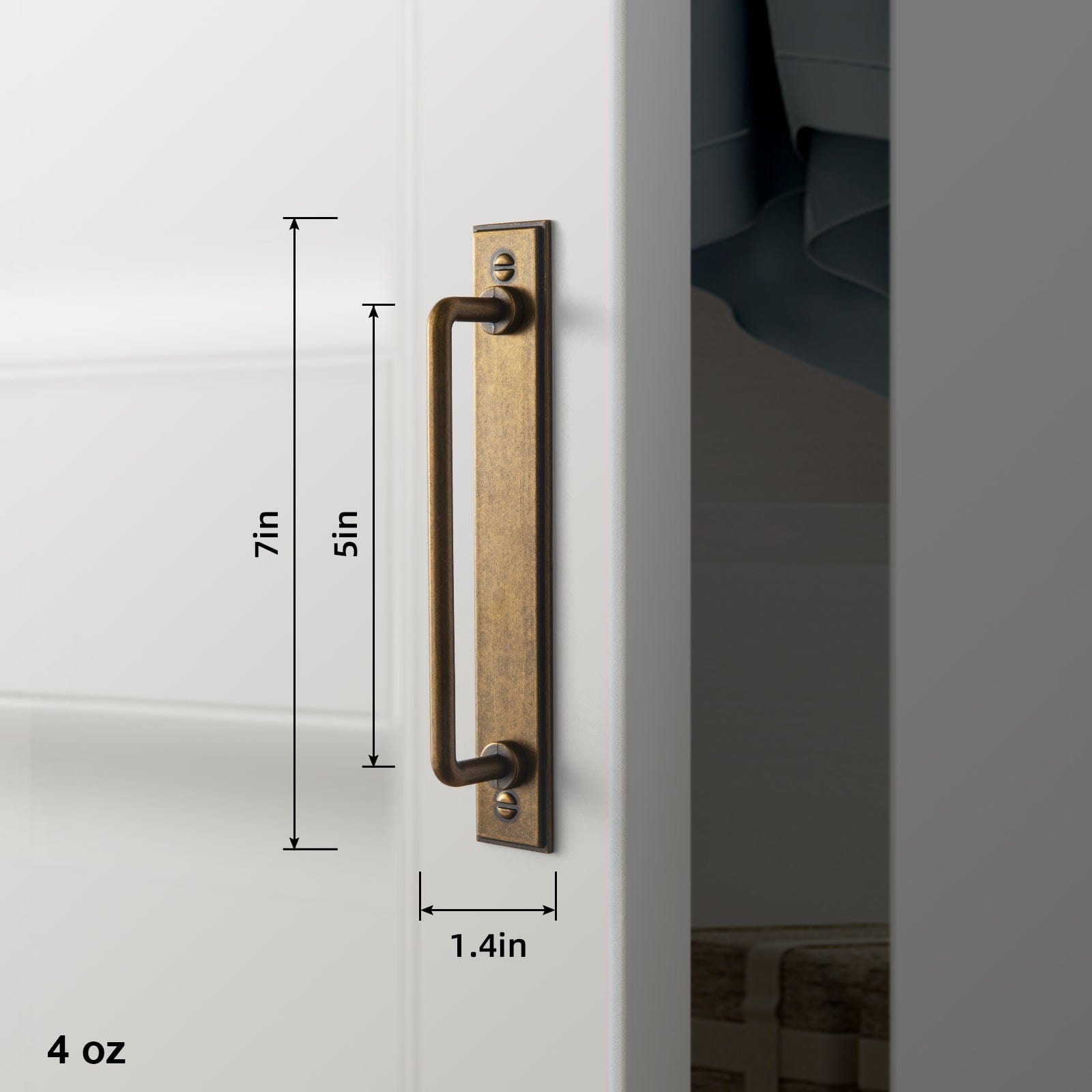 Goo-Ki 2 Pack Cabinet Bar Pulls with Back Plate Vintage Drawer Handles Home Improvement Hardware