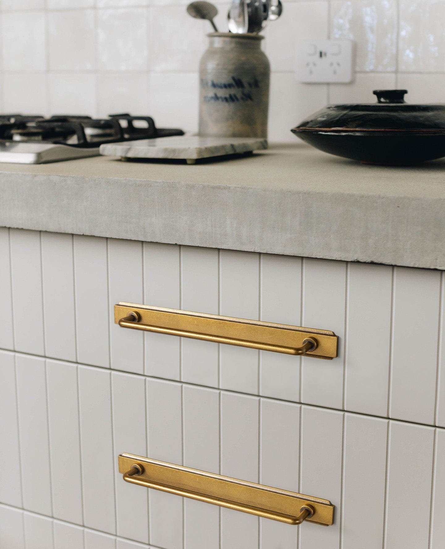 Goo-Ki 2 Pack Cabinet Bar Pulls with Back Plate Vintage Drawer Handles Home Improvement Hardware
