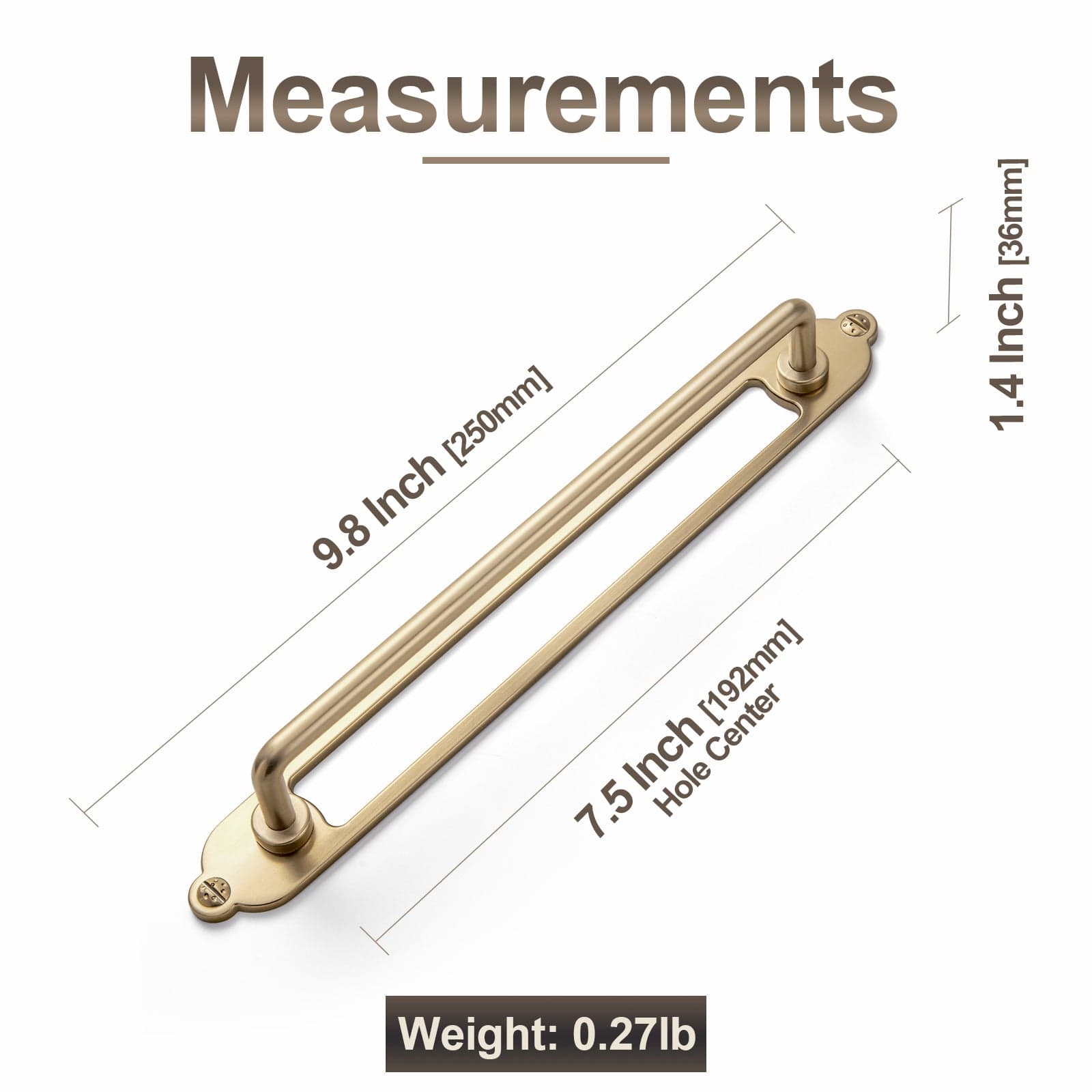 Goo-Ki 2 Pack Cabinet Bar Pulls with Back Plate Vintage Drawer Handles Home Improvement Hardware