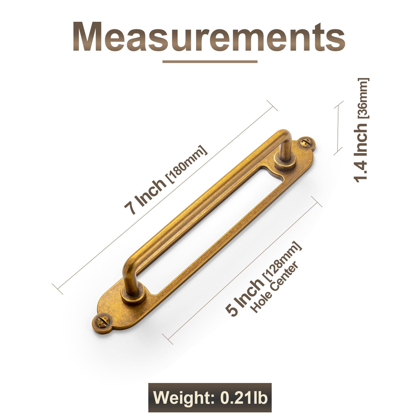 Goo-Ki 2 Pack Cabinet Bar Pulls with Back Plate Vintage Drawer Handles Home Improvement Hardware
