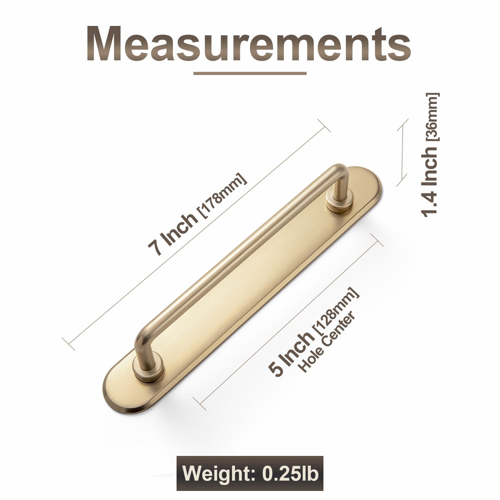 Goo-Ki 2 Pack Cabinet Bar Pulls with Back Plate Vintage Drawer Handles Home Improvement Hardware