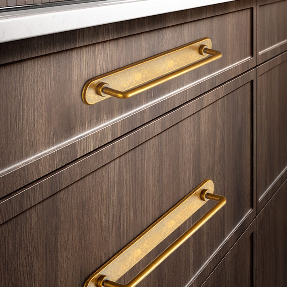 Goo-Ki 2 Pack Cabinet Bar Pulls with Back Plate Vintage Drawer Handles Home Improvement Hardware