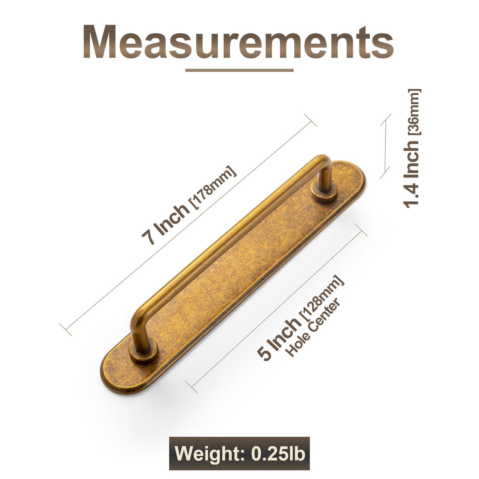 Goo-Ki 2 Pack Cabinet Bar Pulls with Back Plate Vintage Drawer Handles Home Improvement Hardware