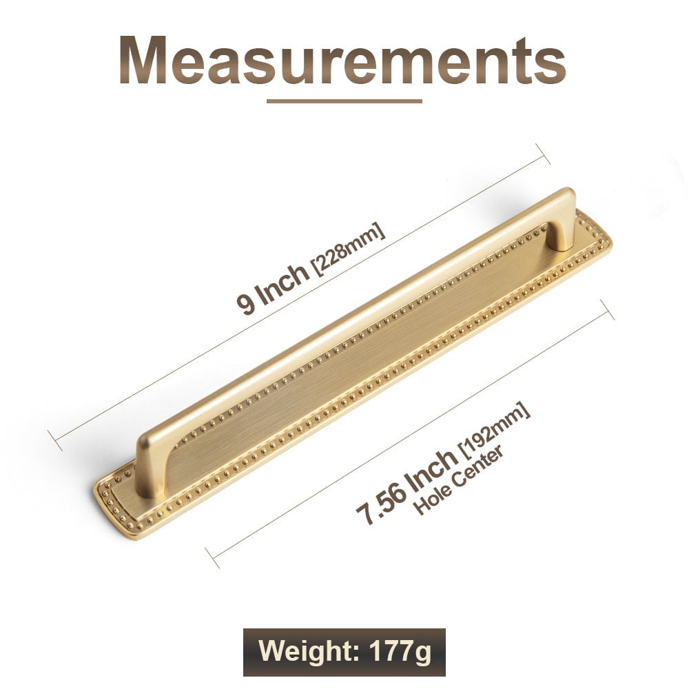 Goo-Ki 2 Pack Classic Cabinet Bar Pulls with Back Plate Zinc Alloy Cabinet Handle with Long Back Plate