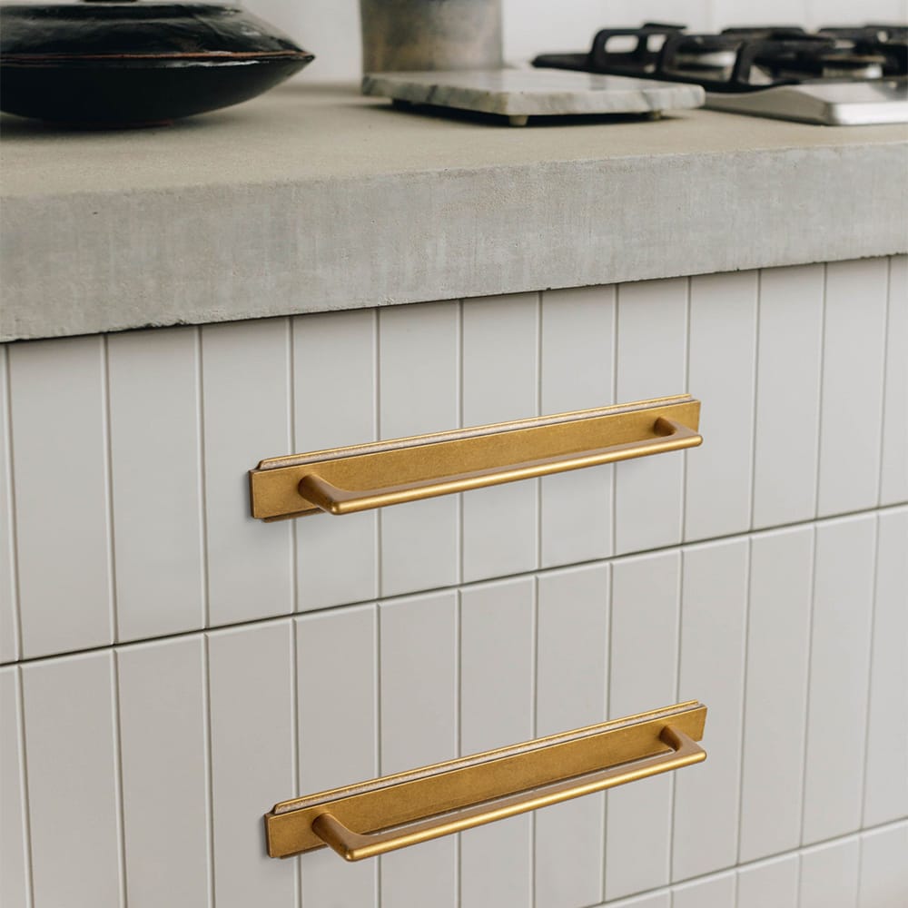 Goo-Ki 2 Pack Classic Cabinet Bar Pulls with Back Plate Zinc Alloy Cabinet Handle with Long Back Plate