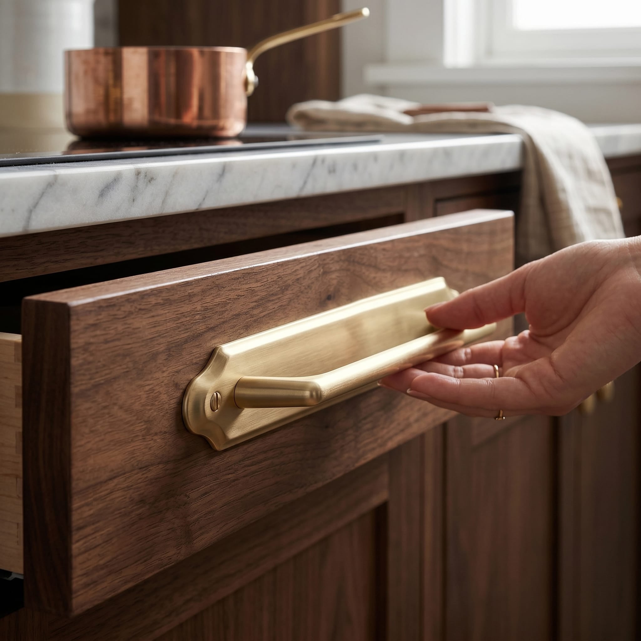 Goo-Ki 2 Pack Decorative Cabinet Bar Pulls with Back Plate Zinc Alloy Cabinet Handle with Long Back Plate