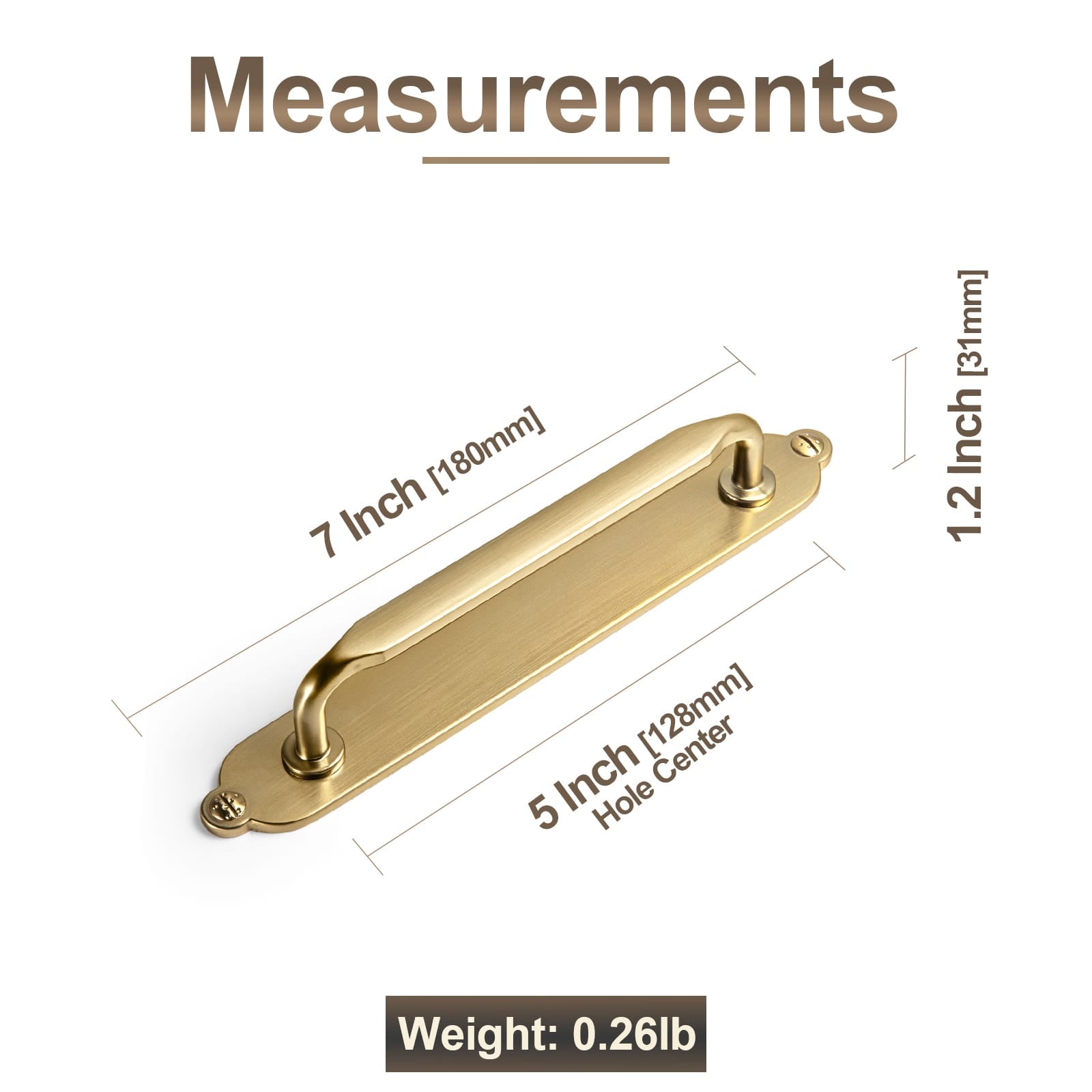 Goo-Ki 2 Pack Elegant Vintage Zinc Alloy Cabinet Handles with Long Backplate, Classic Furniture Hardware for Cabinets, Wardrobes & Dressers