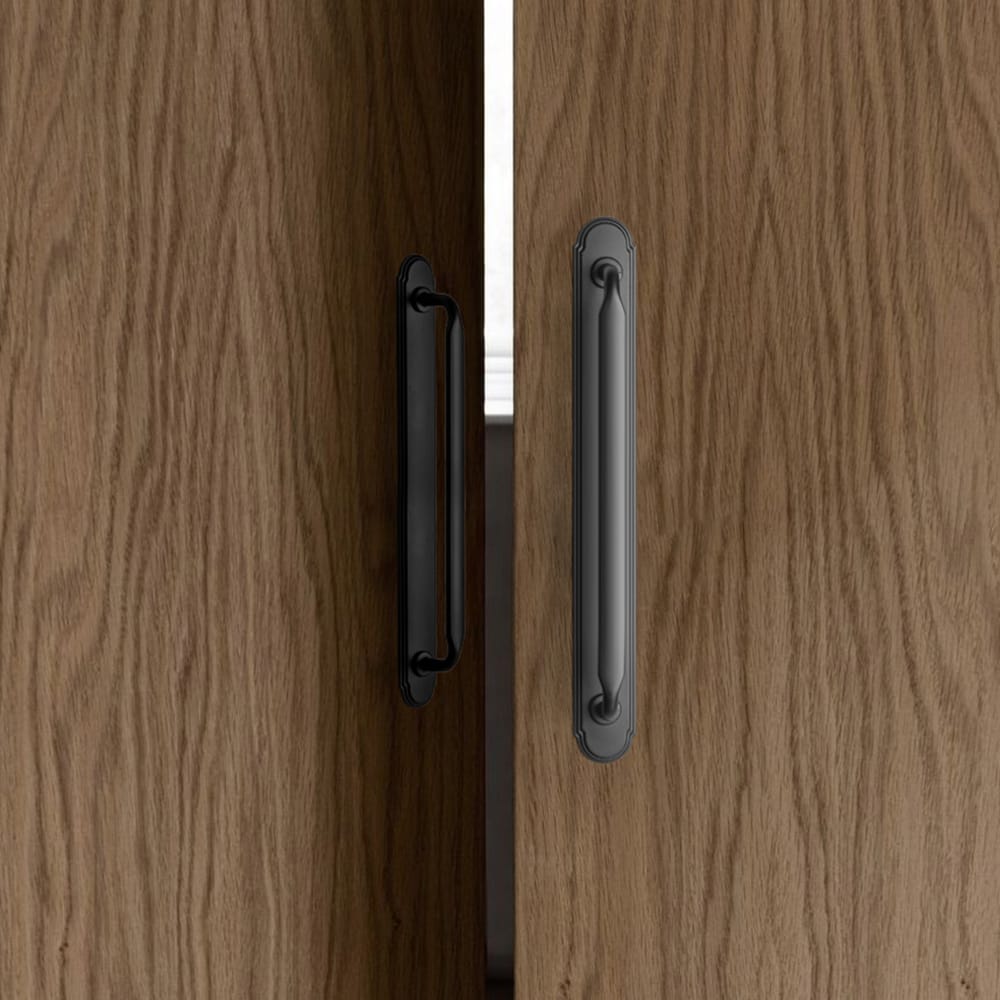 Goo-Ki 2 Pack Elegant Vintage Zinc Alloy Cabinet Handles with Long Backplate, Classic Furniture Hardware for Cabinets, Wardrobes & Dressers