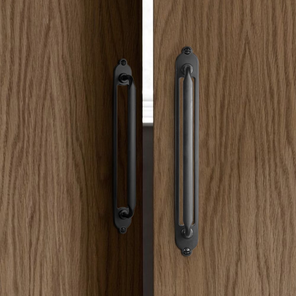 Goo-Ki 2 Pack Elegant Vintage Zinc Alloy Cabinet Handles with Long Backplate, Classic Furniture Hardware for Cabinets, Wardrobes & Dressers