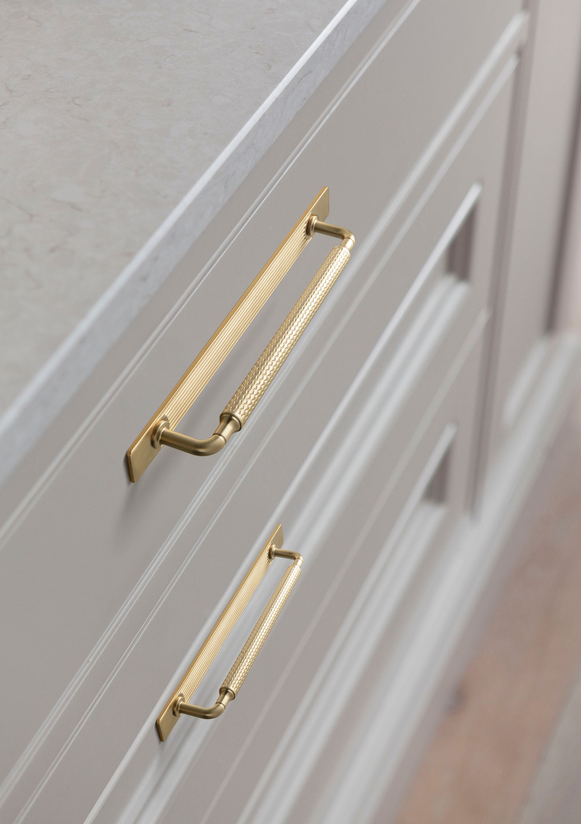 Goo-Ki 2 Pack Industrial Vintage Zinc Alloy Drawer Pull, Knurled Handle with Decorative Ribbed Backplate