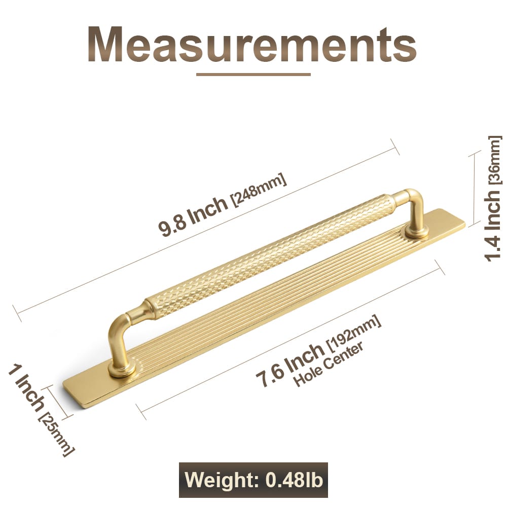 Goo-Ki 2 Pack Industrial Vintage Zinc Alloy Drawer Pull, Knurled Handle with Decorative Ribbed Backplate