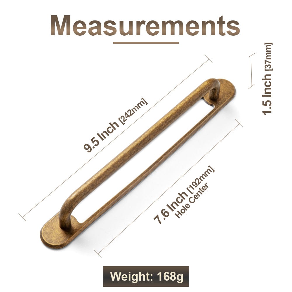 Goo-Ki 2 Pack Modern Geometric Zinc Alloy Cabinet Pulls with Back Plate Sleek Curved Sturdy Cabinet Handles