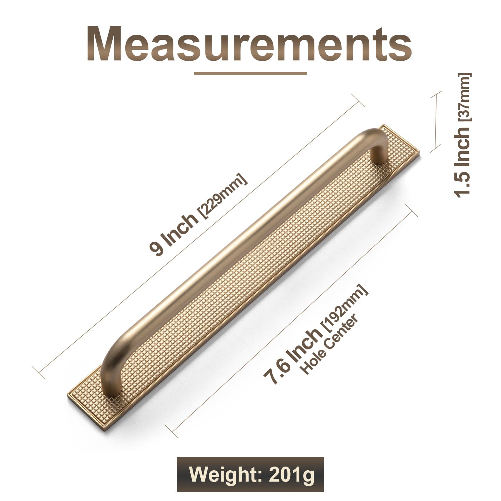 Goo-Ki 2 Pack Modern Geometric Zinc Alloy Cabinet Pulls with Back Plate Sleek Curved Sturdy Cabinet Handles