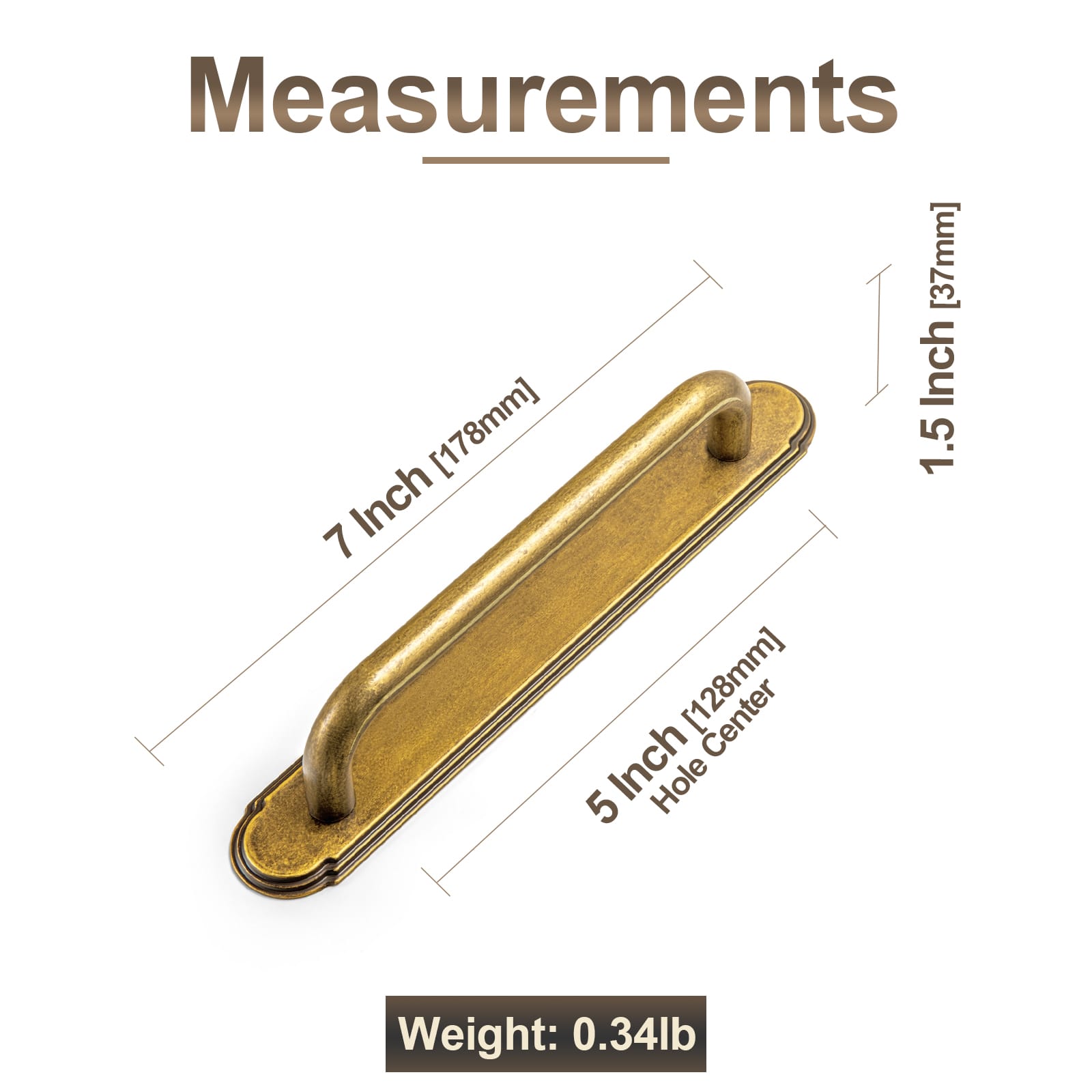 Goo-Ki 2 Pack Modern Geometric Zinc Alloy Cabinet Pulls with Back Plate Sleek Curved Sturdy Cabinet Handles