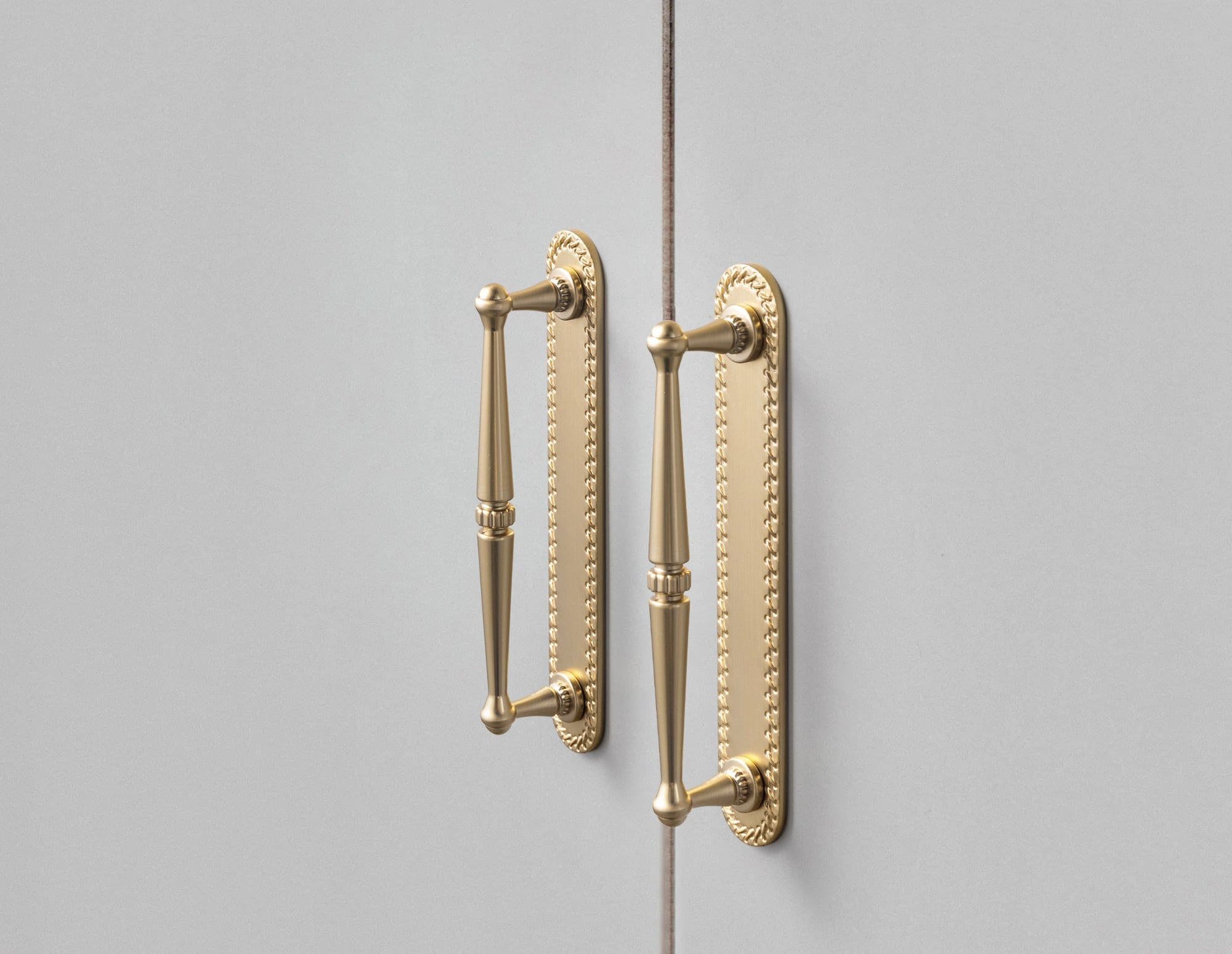 Goo-Ki 2 Pack Ornate Vintage Brass Drawer Pulls - Classic Cabinet Handles with Decorative Back Plates