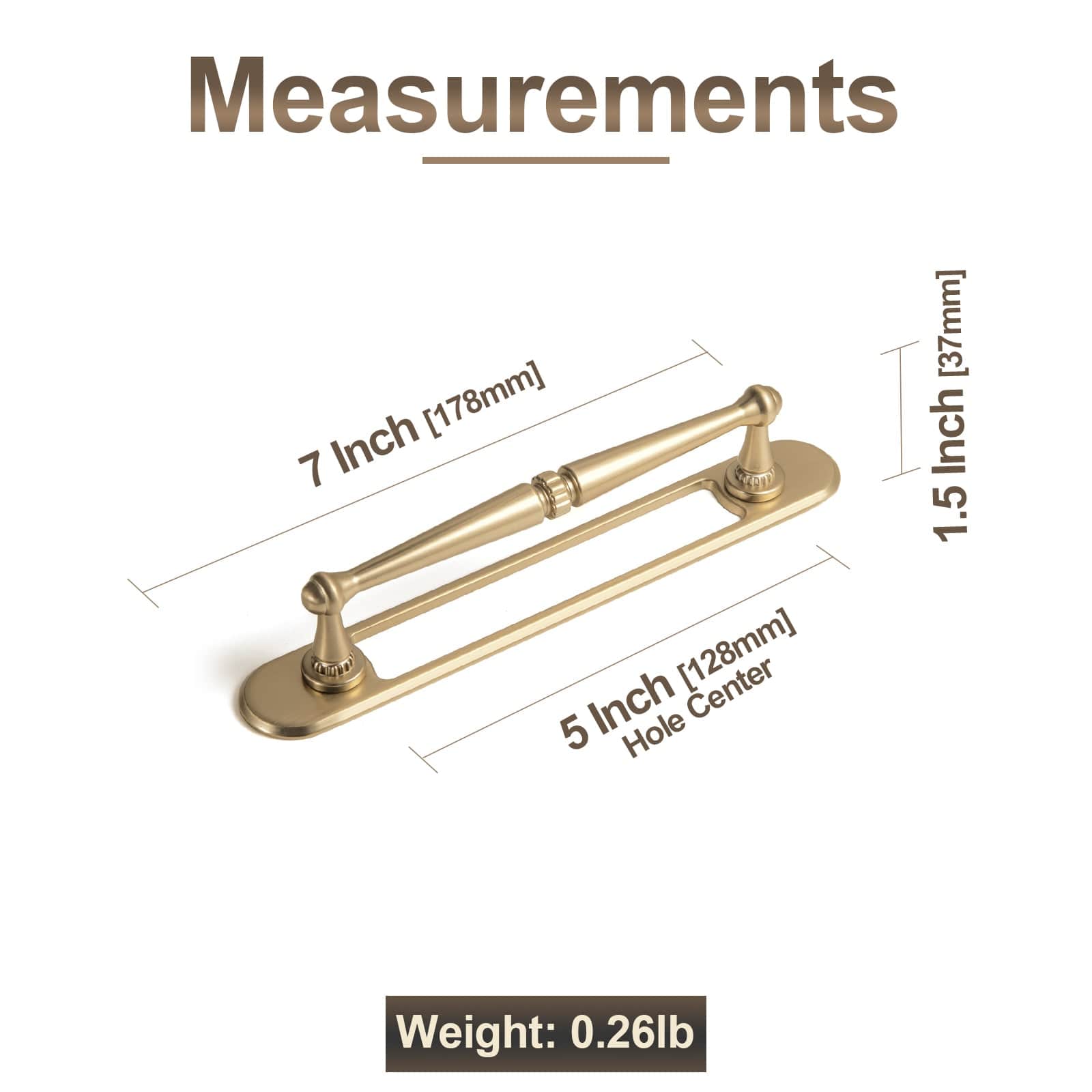 Goo-Ki 2 Pack Ornate Vintage Brass Drawer Pulls - Classic Cabinet Handles with Decorative Back Plates
