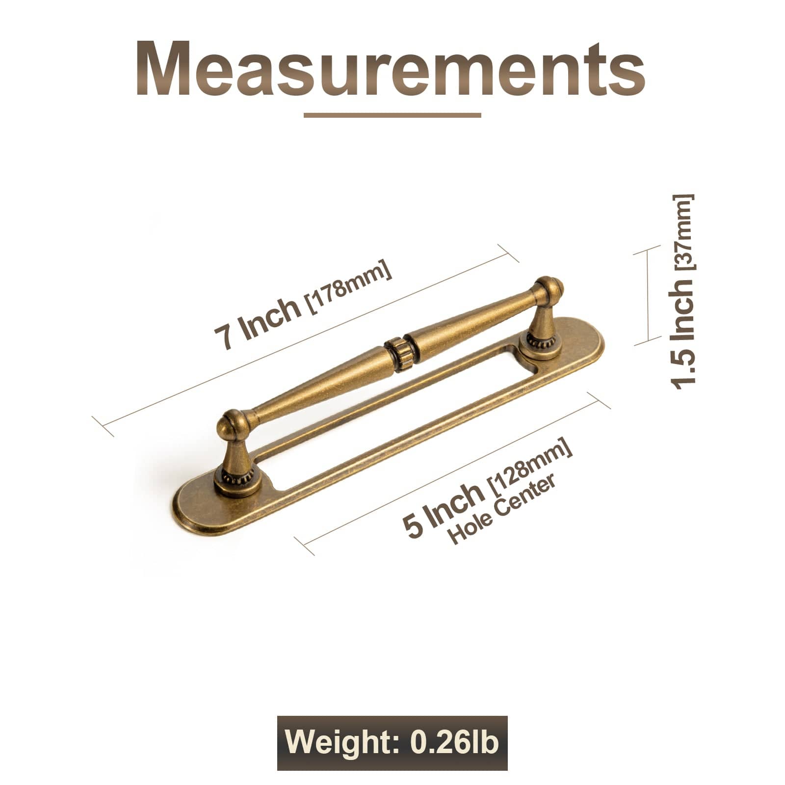 Goo-Ki 2 Pack Ornate Vintage Brass Drawer Pulls - Classic Cabinet Handles with Decorative Back Plates