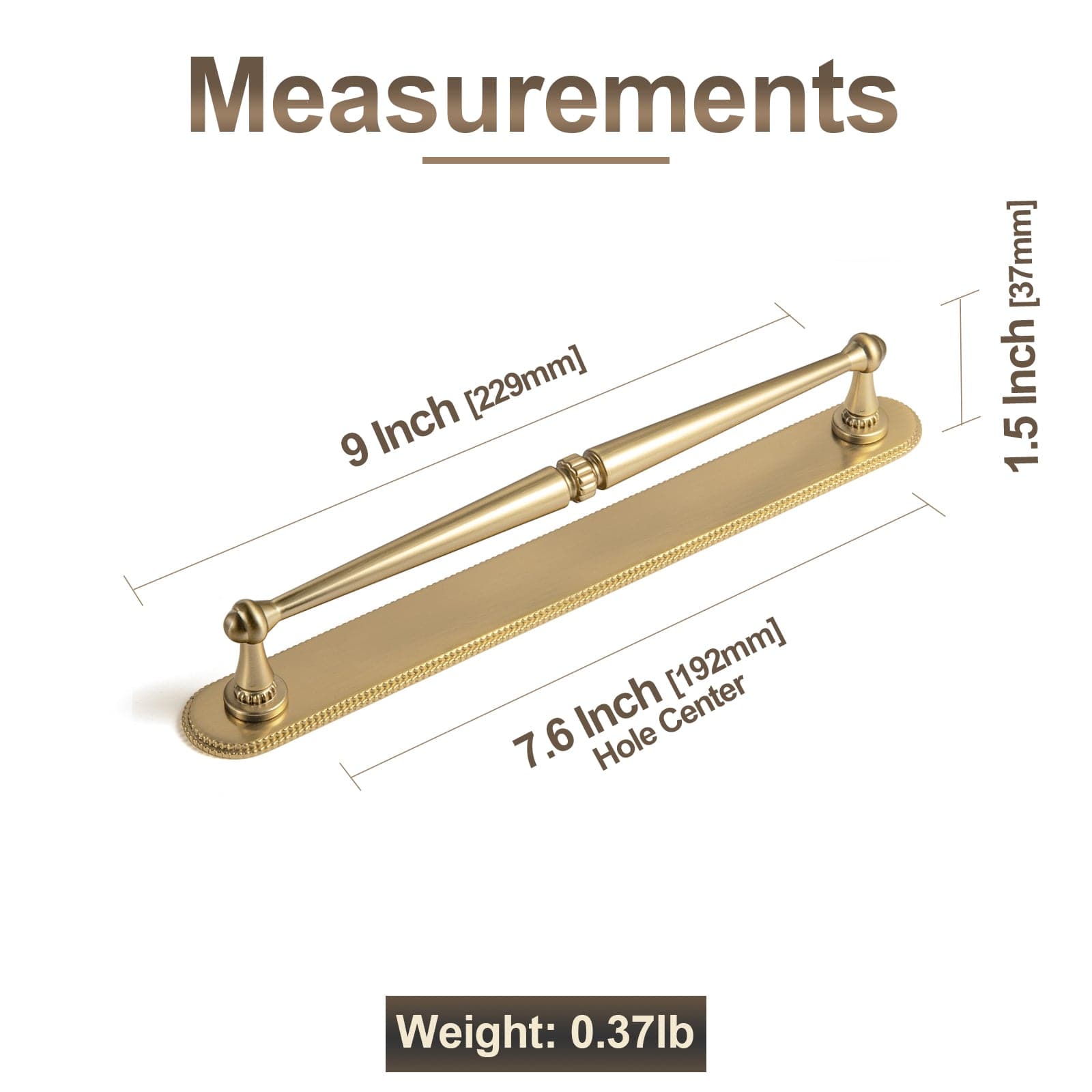 Goo-Ki 2 Pack Ornate Vintage Brass Drawer Pulls - Classic Cabinet Handles with Decorative Back Plates