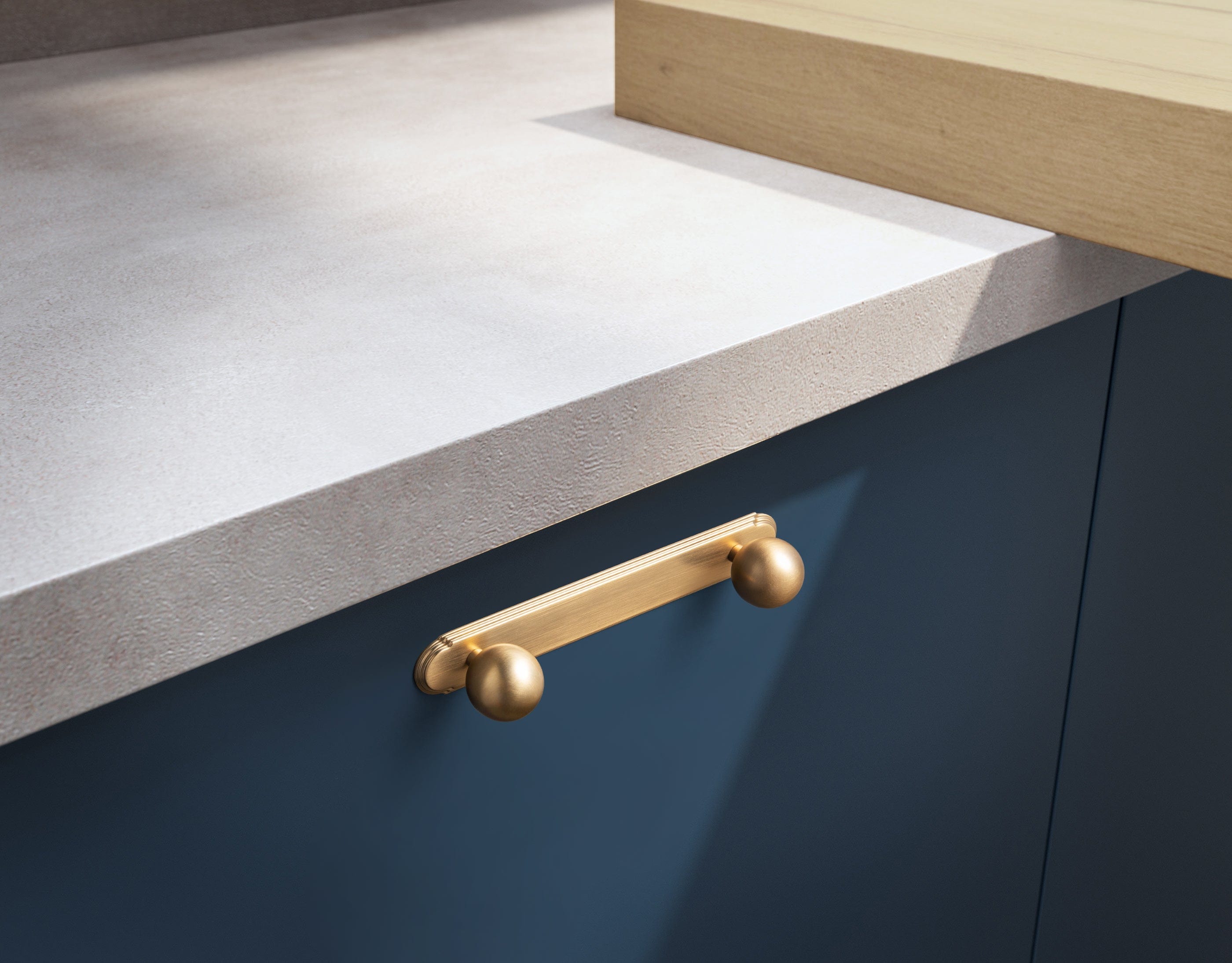 Goo-Ki 2 Pack Round Cabinet Knobs with Back Plate Zinc Alloy Cabinet Handle with Long Back Plate