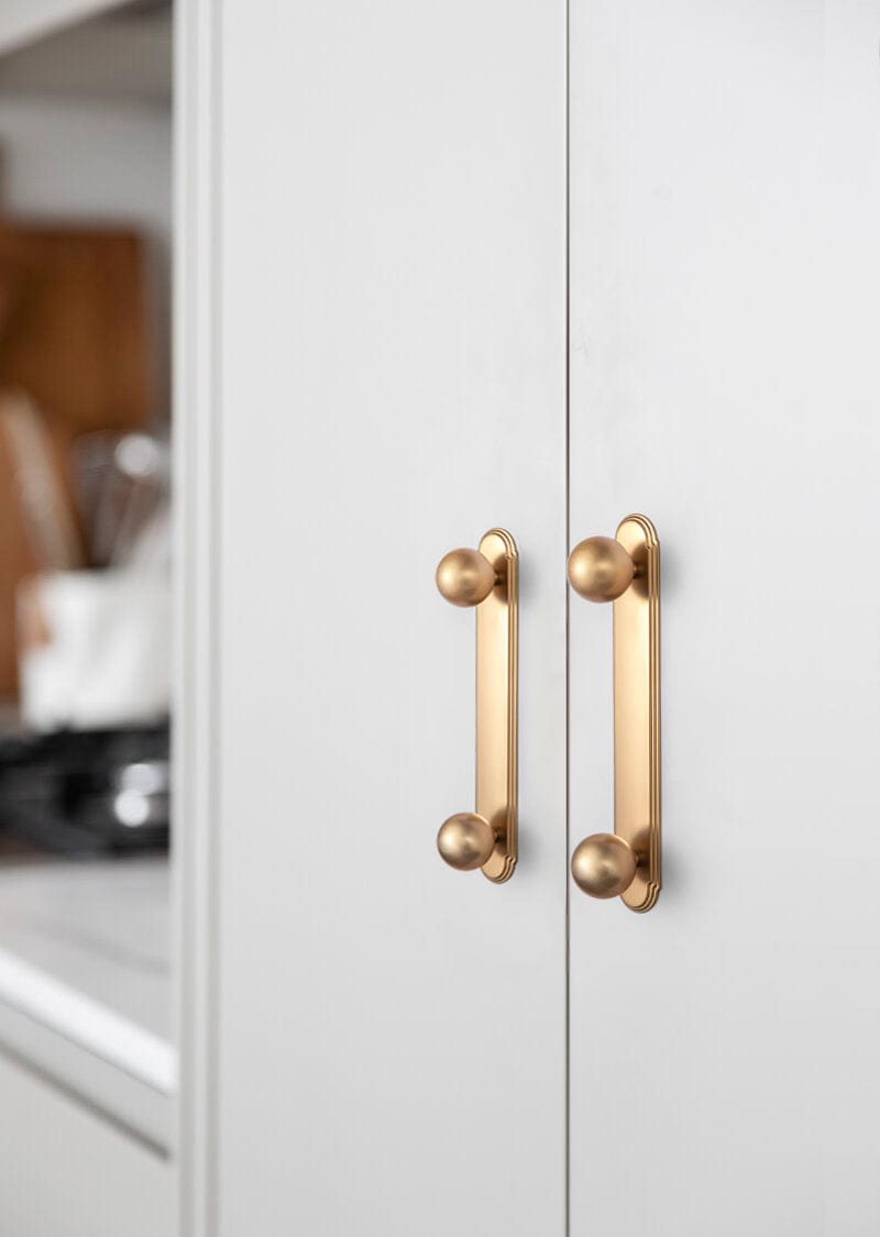 Goo-Ki 2 Pack Round Cabinet Knobs with Back Plate Zinc Alloy Cabinet Handle with Long Back Plate