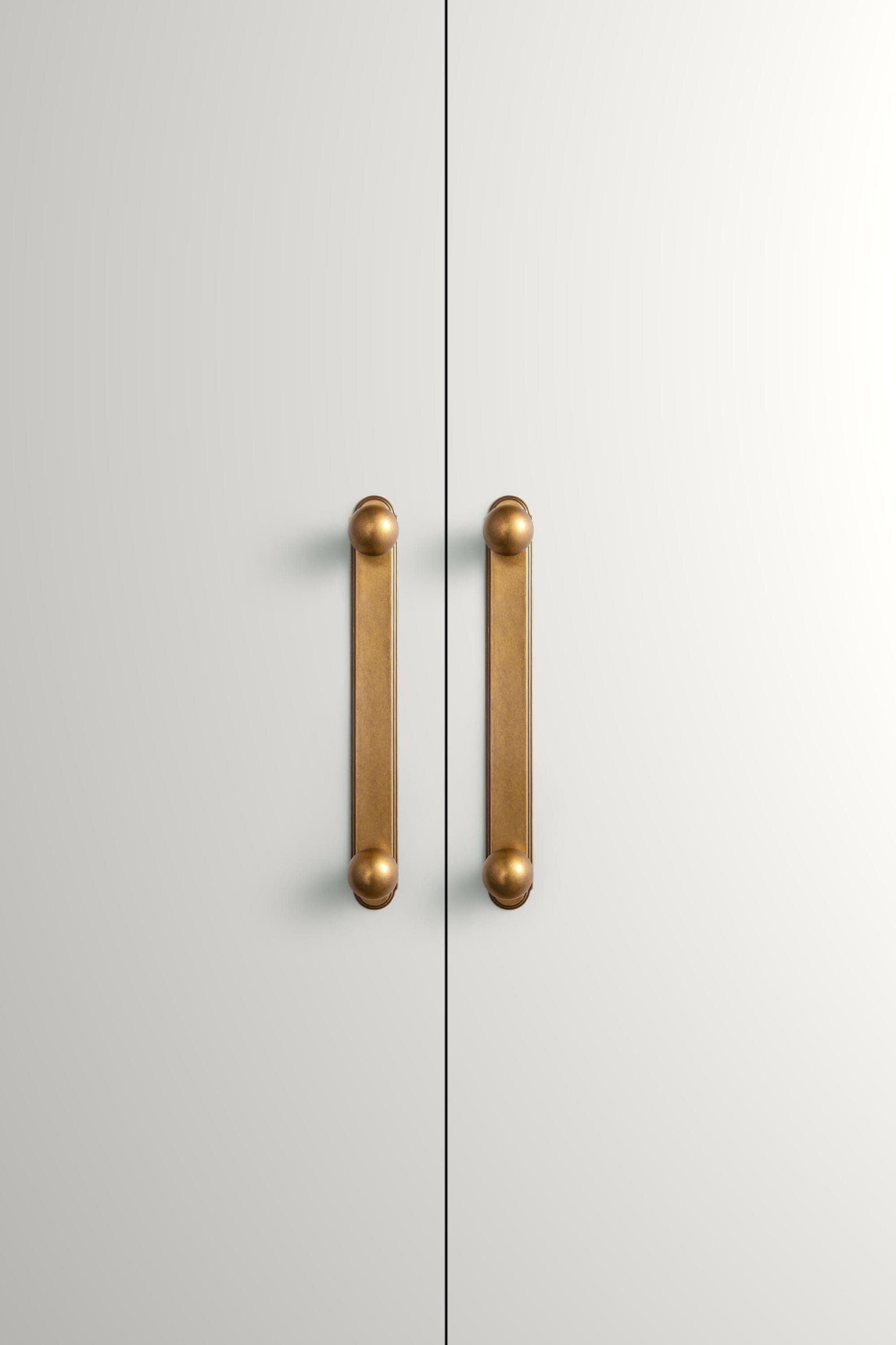 Goo-Ki 2 Pack Round Cabinet Knobs with Back Plate Zinc Alloy Cabinet Handle with Long Back Plate