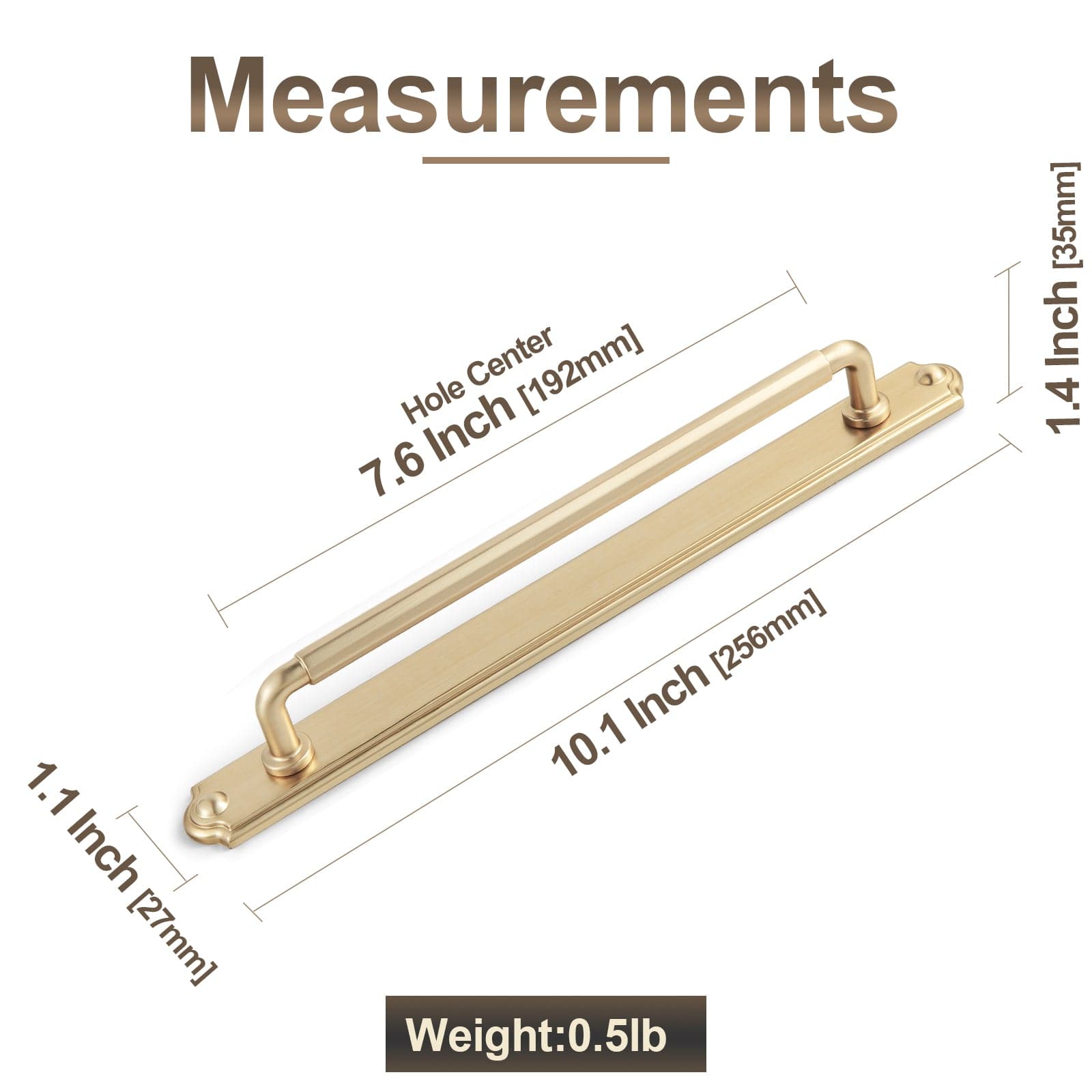 Goo-Ki 2 Pack Sturdy Zinc Alloy Cabinet Pulls with Back Plate Set: Uniquely Angular Design for Modern Spaces