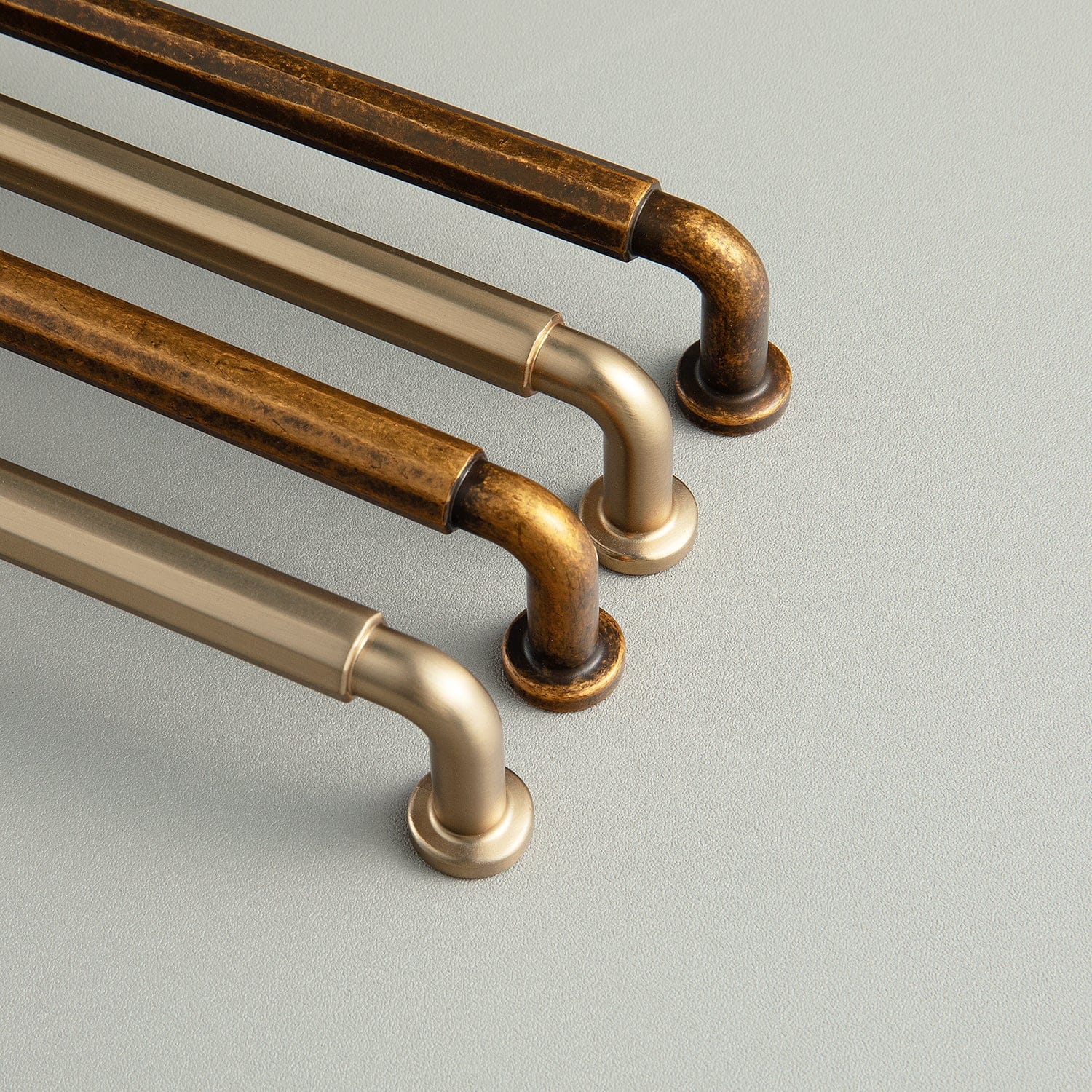 Goo-Ki 2 Pack Sturdy Zinc Alloy Cabinet Pulls with Back Plate Set: Uniquely Angular Design for Modern Spaces