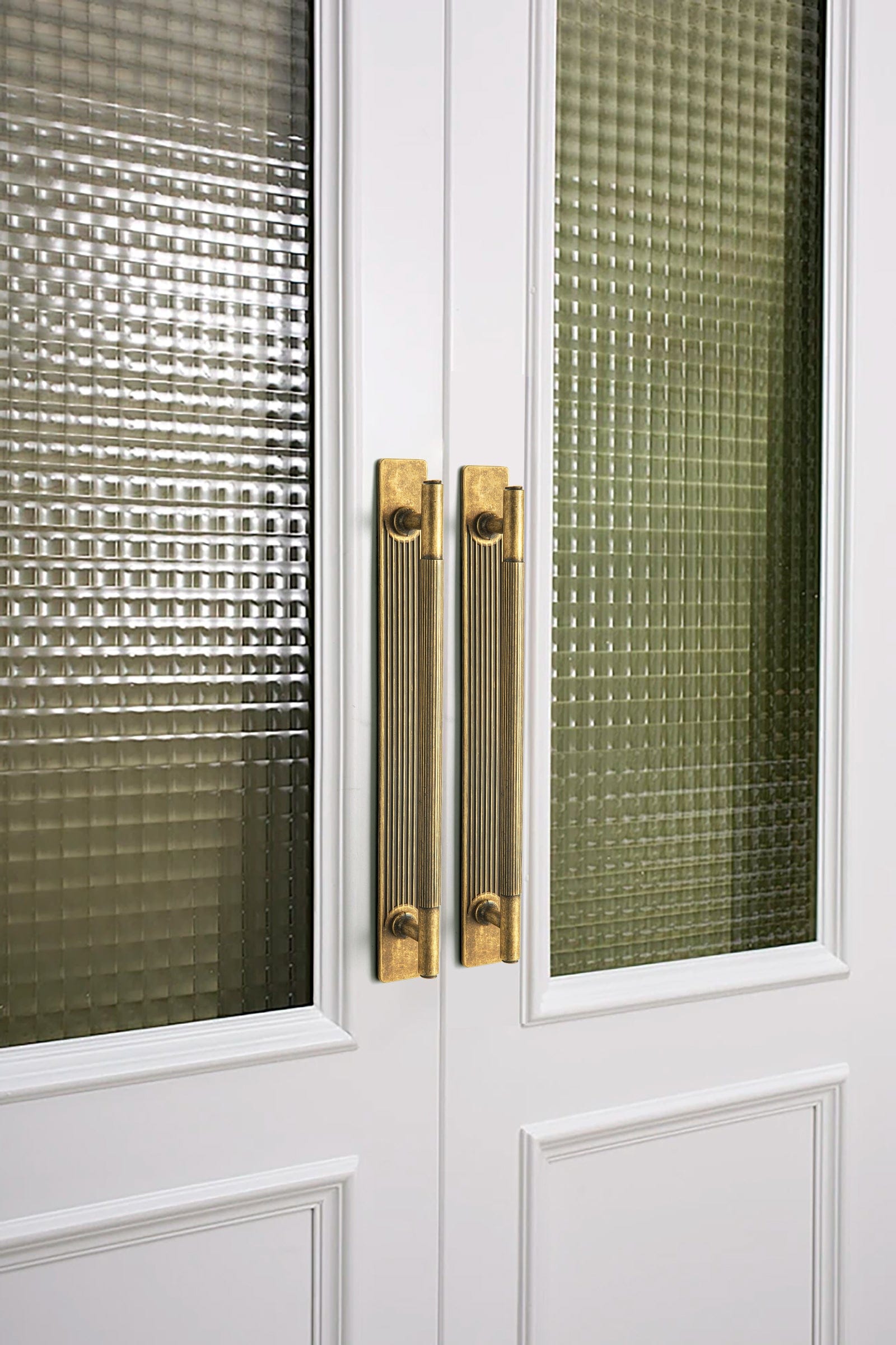 Goo-Ki 2 Pack Vintage Brass Textured Zinc Alloy Cabinet Pulls with Back Plates