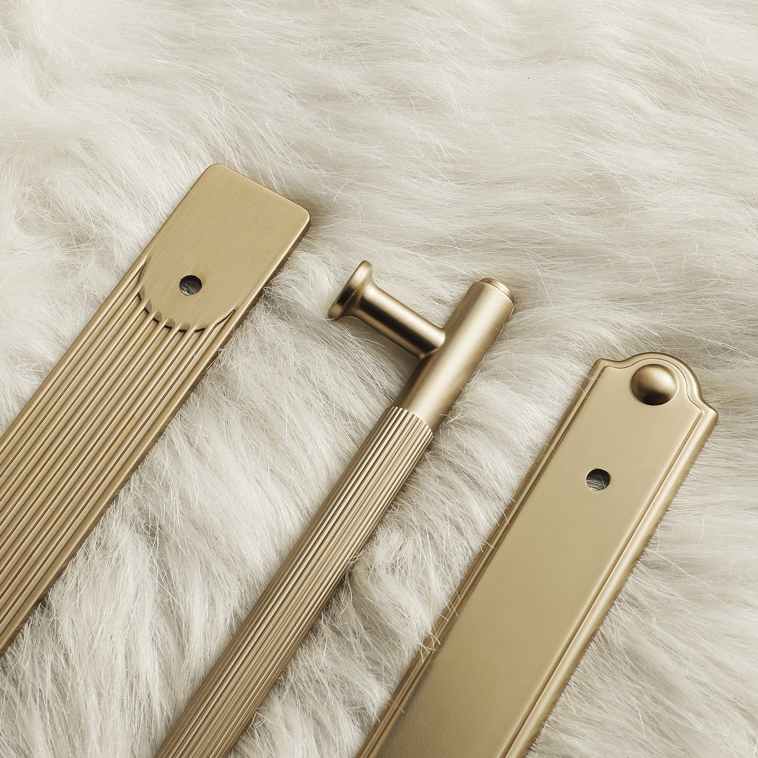 Goo-Ki 2 Pack Vintage Brass Textured Zinc Alloy Cabinet Pulls with Back Plates