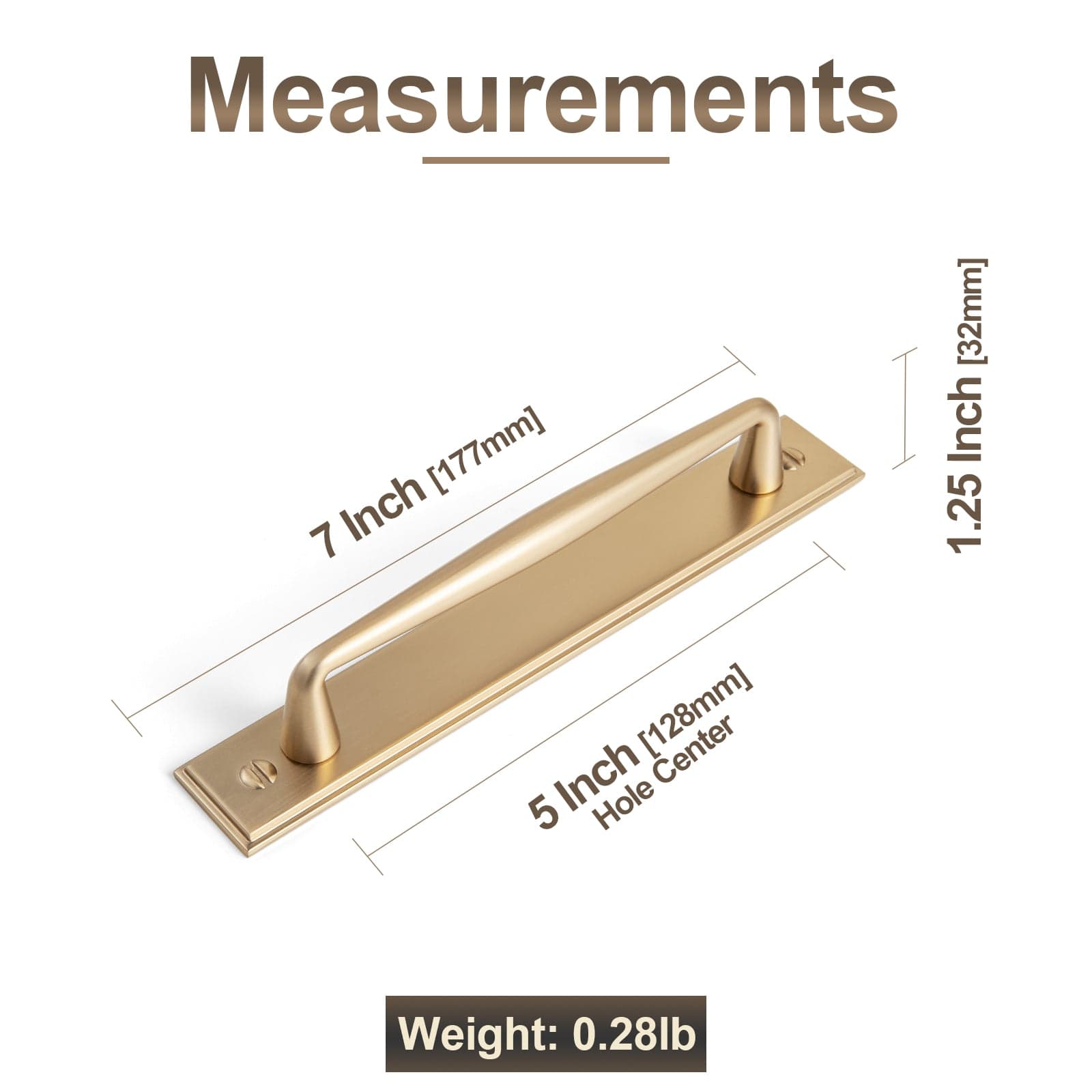 Goo-Ki 2 Pack Vintage Zinc Alloy Cabinet Pulls with Back Plate - Furniture Handles for Kitchen Cupboards