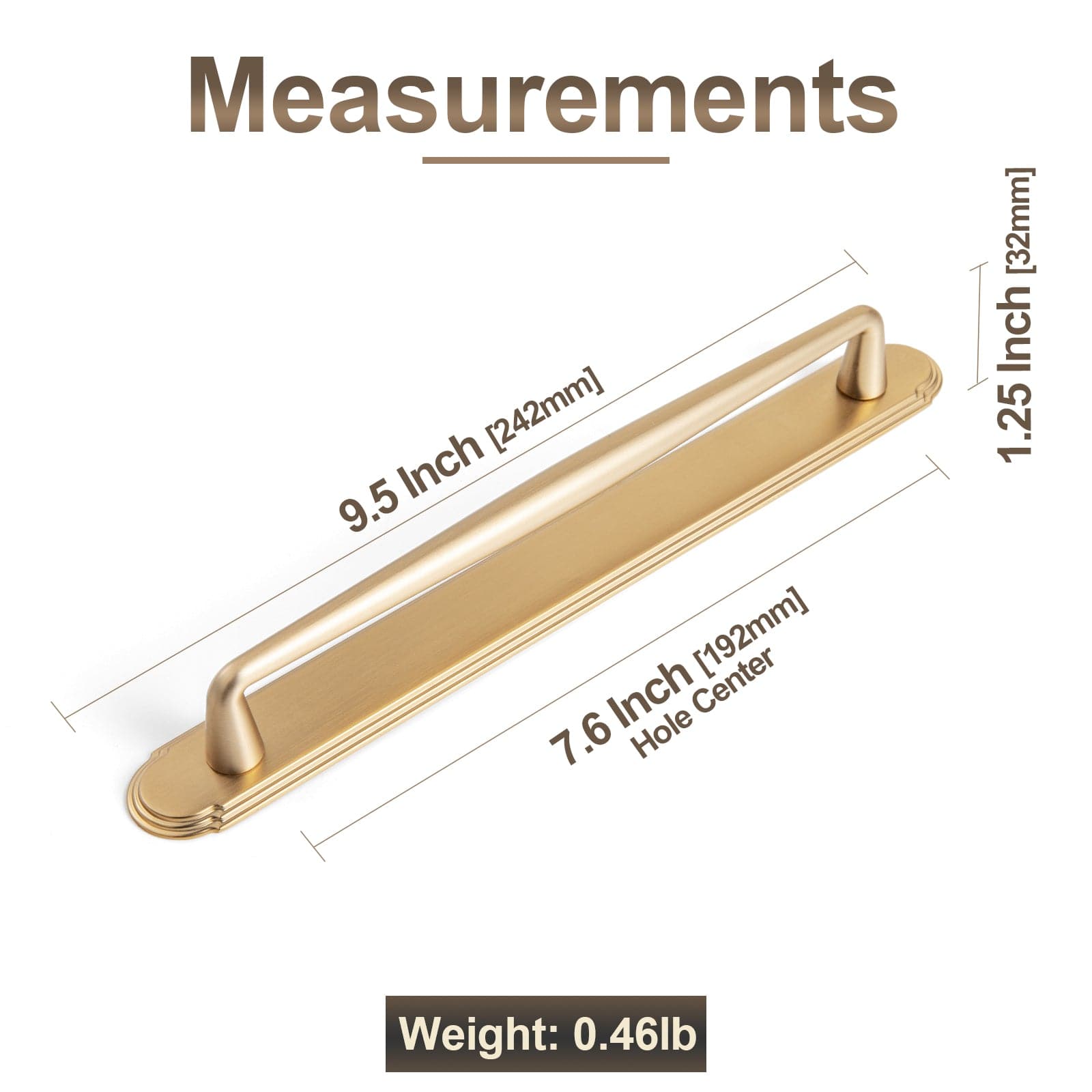 Goo-Ki 2 Pack Vintage Zinc Alloy Cabinet Pulls with Back Plate - Furniture Handles for Kitchen Cupboards