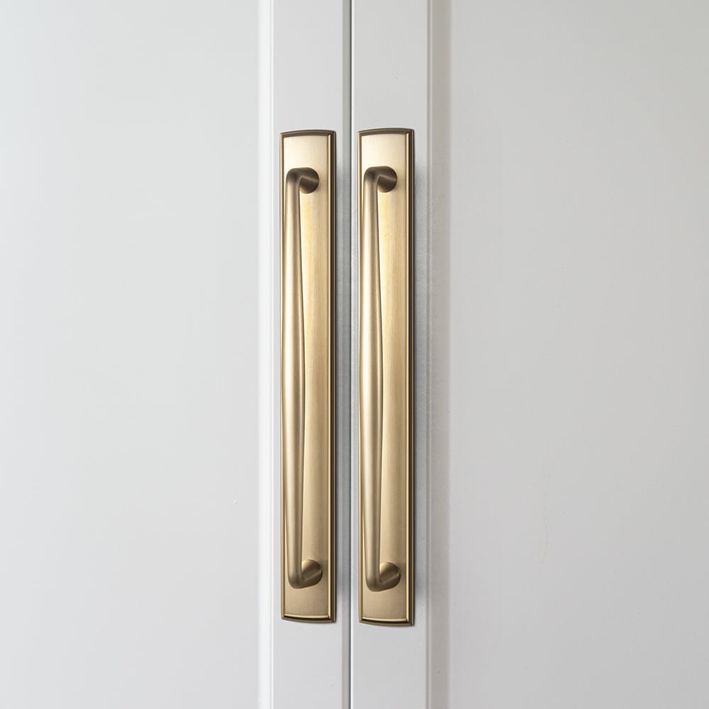 Goo-Ki 2 Pack Vintage Zinc Alloy Cabinet Pulls with Back Plate - Furniture Handles for Kitchen Cupboards