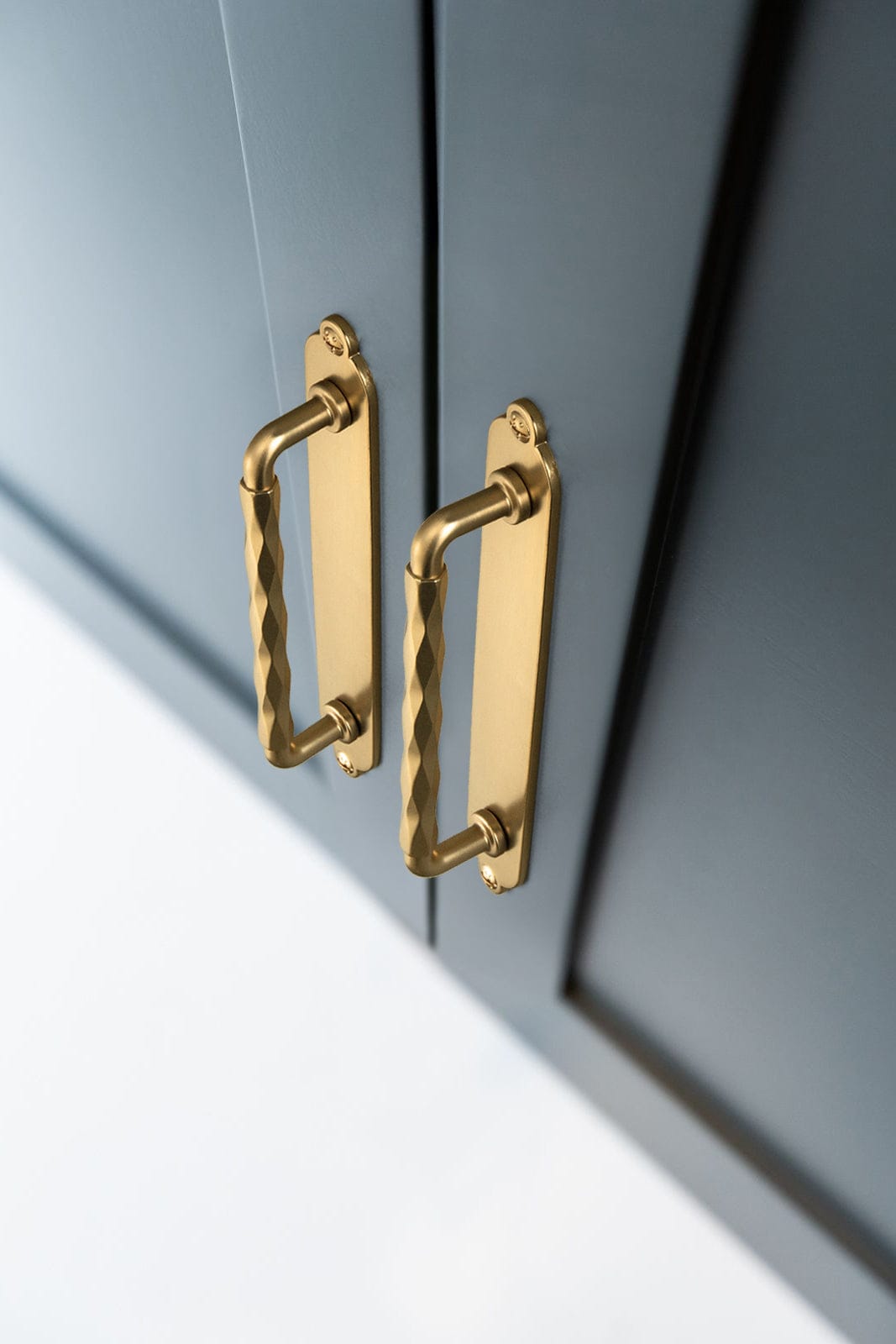 Goo-Ki 2 Pack Zinc Alloy Drawer Pulls with Back Plate Twisted Design Decorative Handles for Kitchen Cabinets