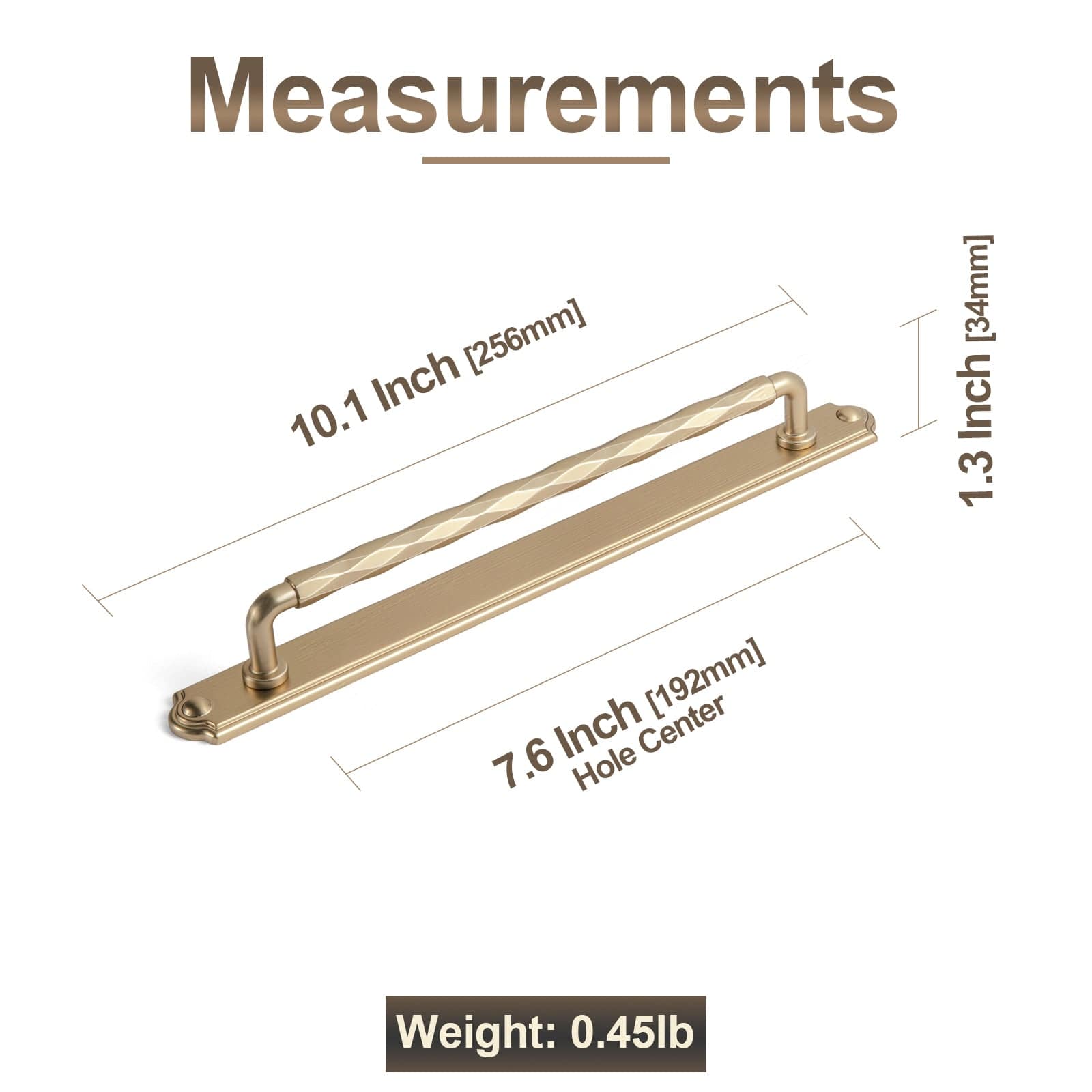 Goo-Ki 2 Pack Zinc Alloy Drawer Pulls with Back Plate Twisted Design Decorative Handles for Kitchen Cabinets