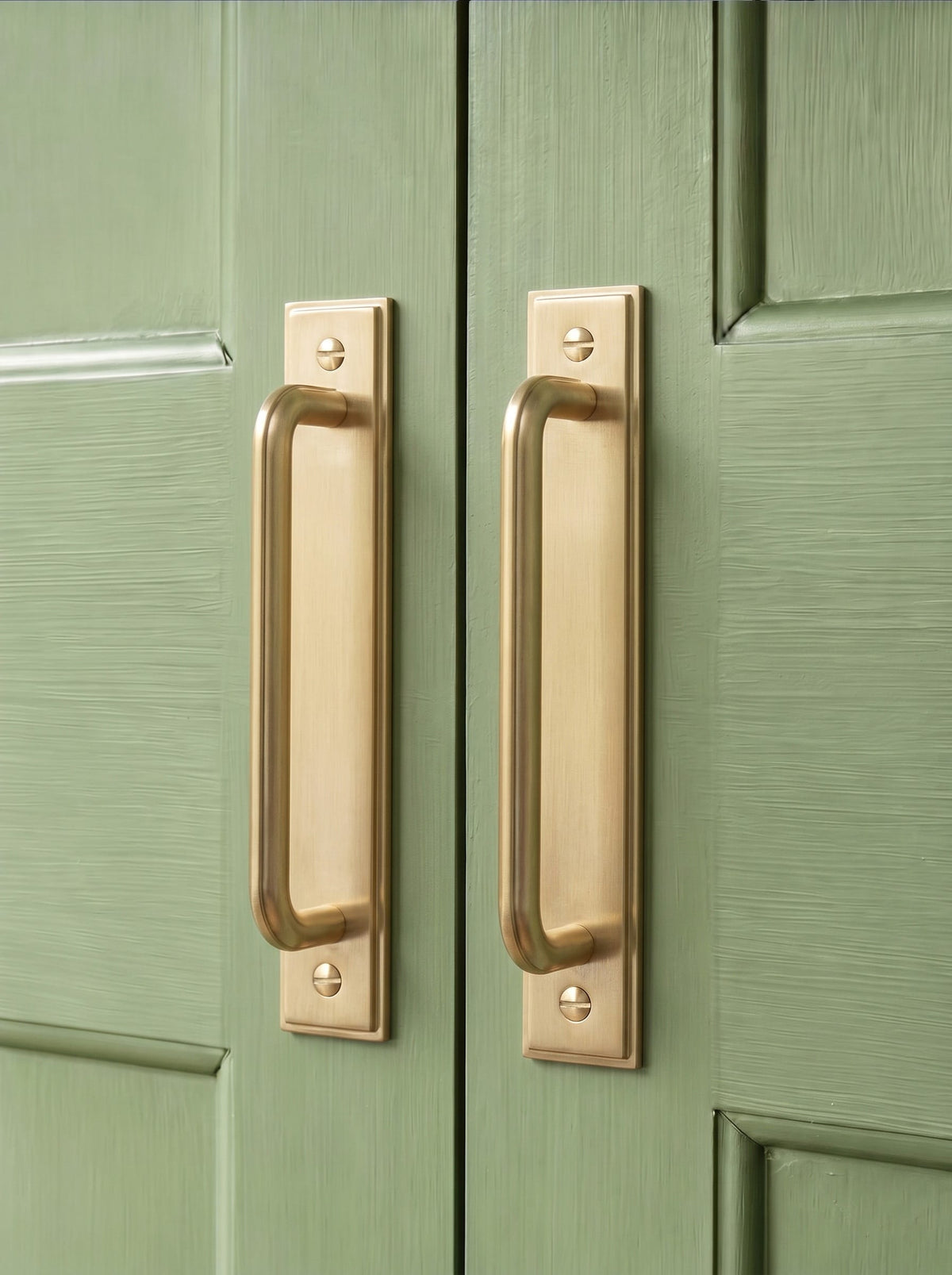 Goo-Ki 2 Pack Zinc Alloy U-Shaped Cabinet Handles, Vintage Drawer Pulls with Backplate for Kitchen & Bathroom Cabinetry